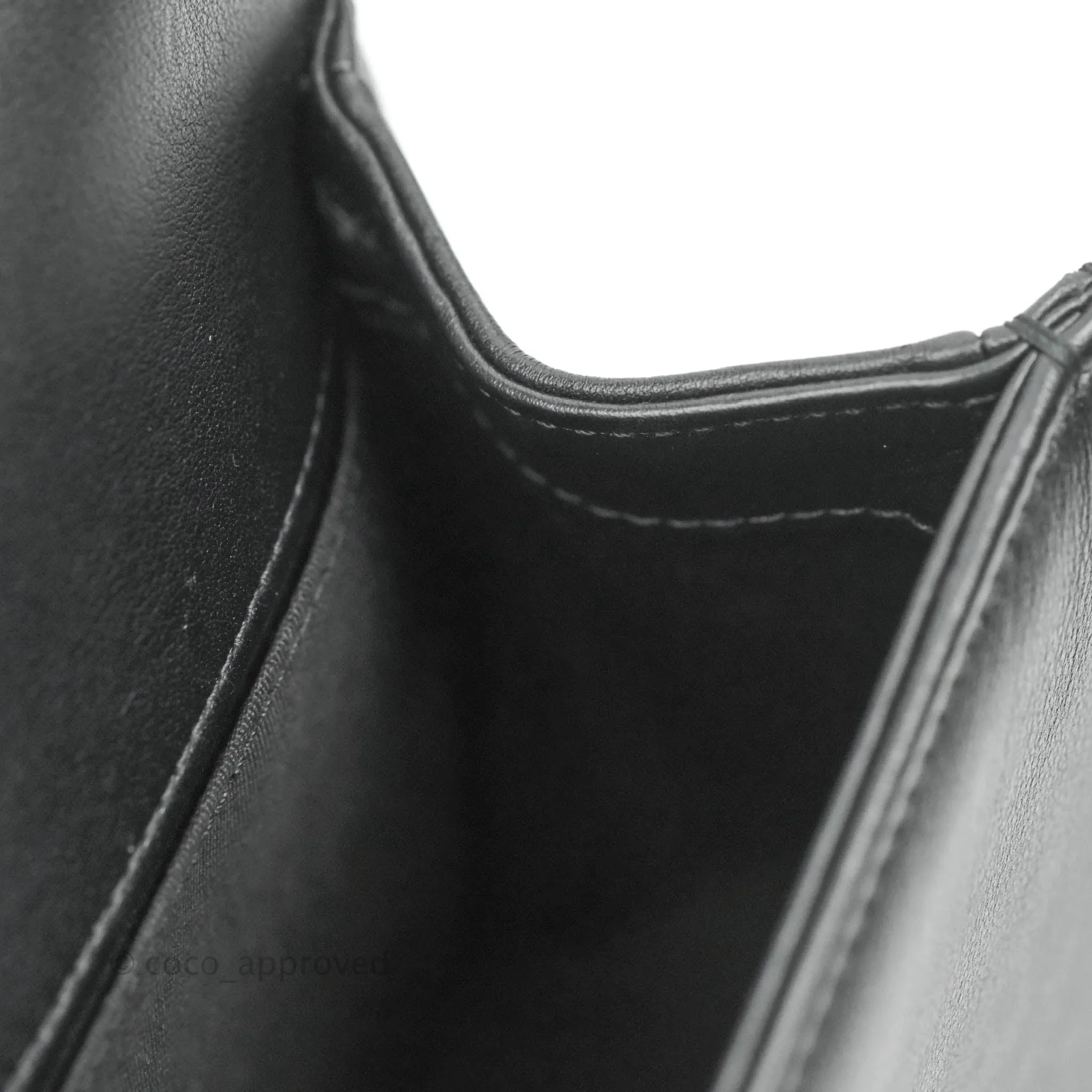 Chanel Quilted Medium Black Calfskin Boy Flap Ruthenium Hardware