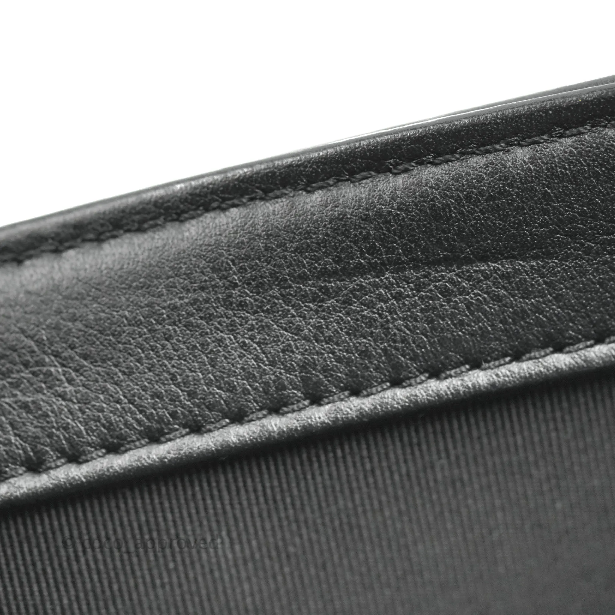 Chanel Quilted Medium Black Calfskin Boy Flap Ruthenium Hardware