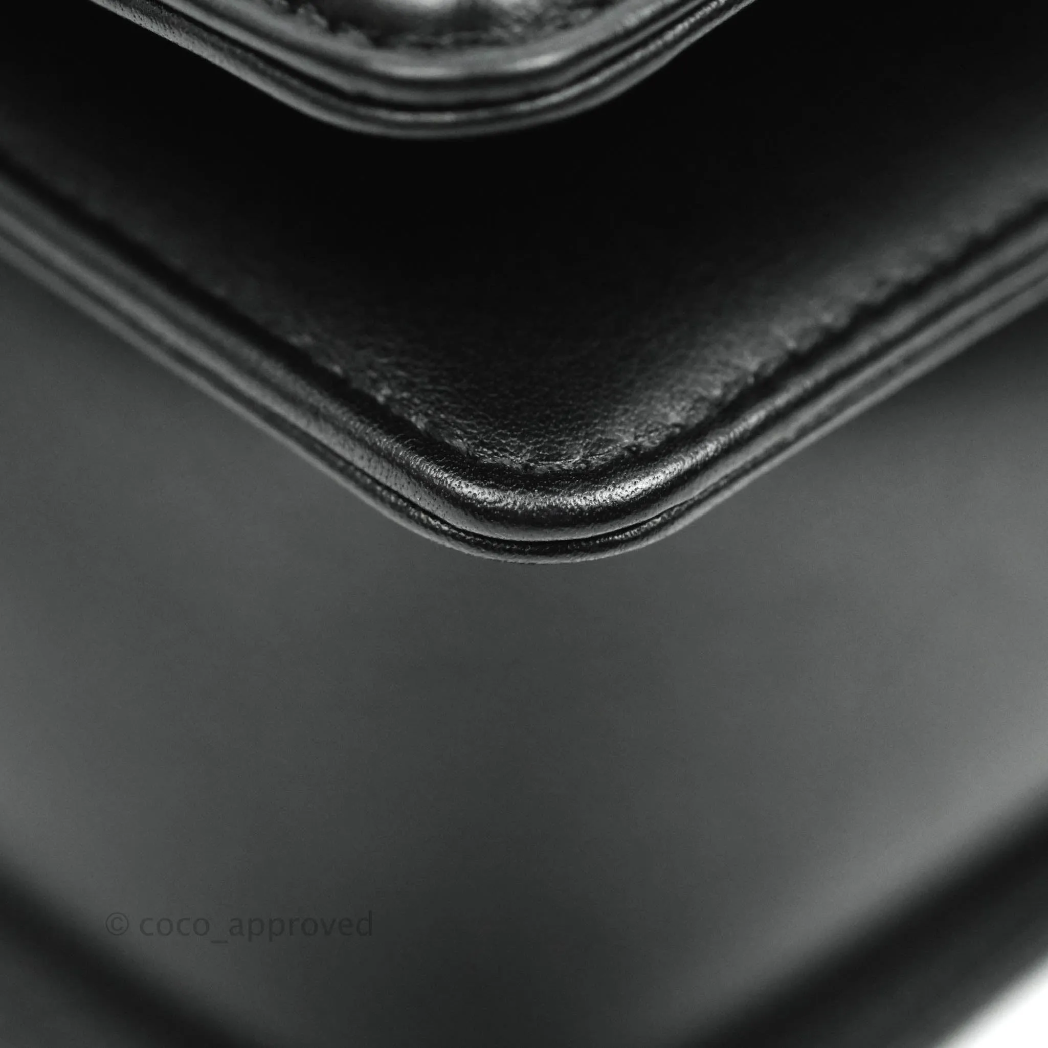 Chanel Quilted Medium Black Calfskin Boy Flap Ruthenium Hardware