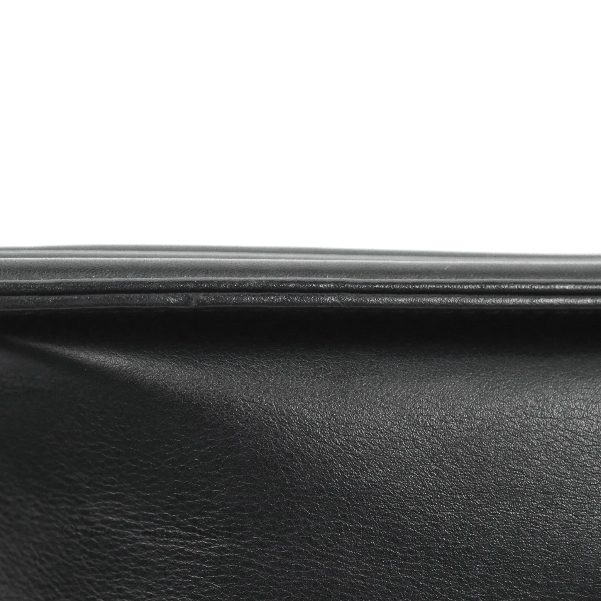 Chanel Quilted Medium Boy Black Calfskin Aged Gold Hardware