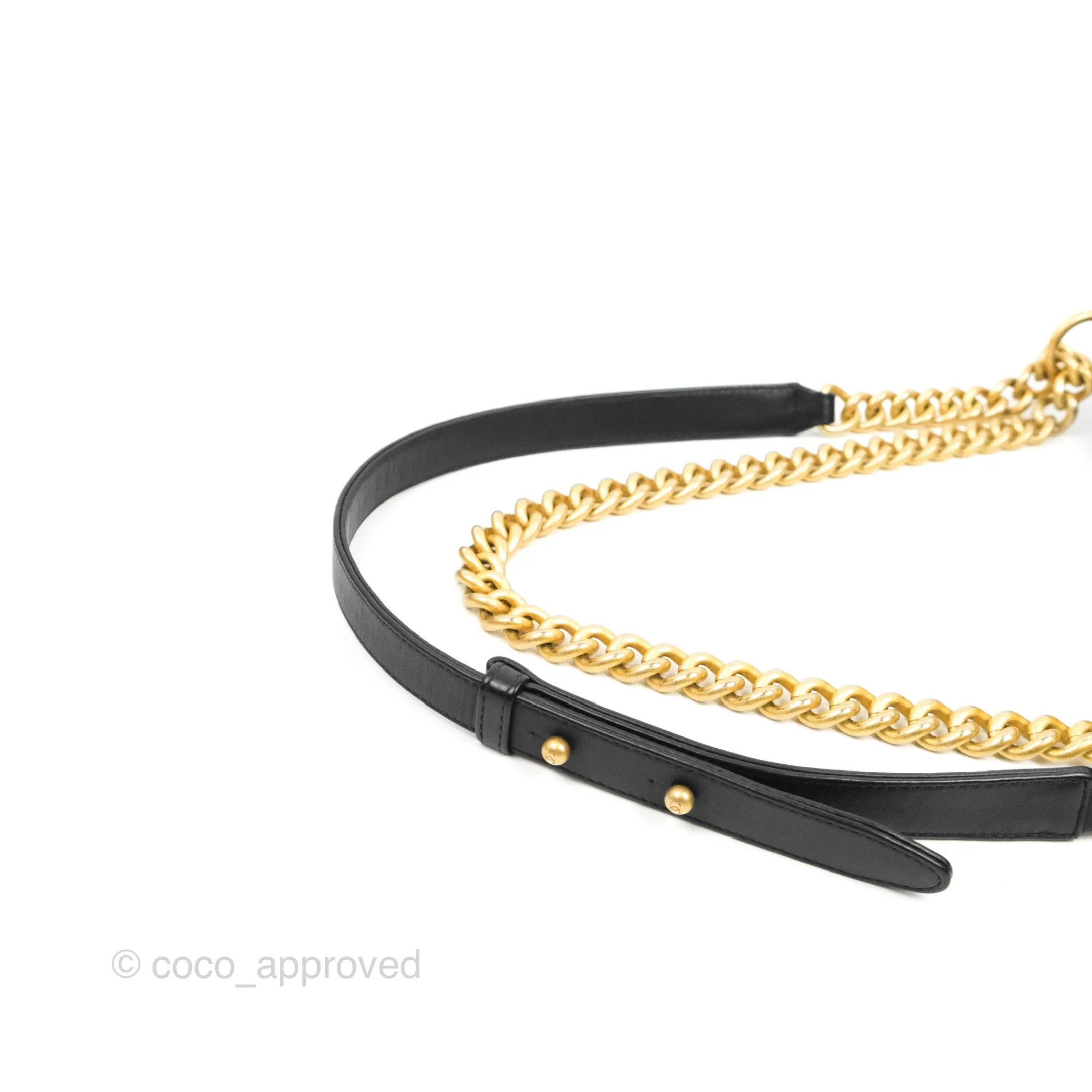 Chanel Quilted Medium Boy Black Calfskin Aged Gold Hardware