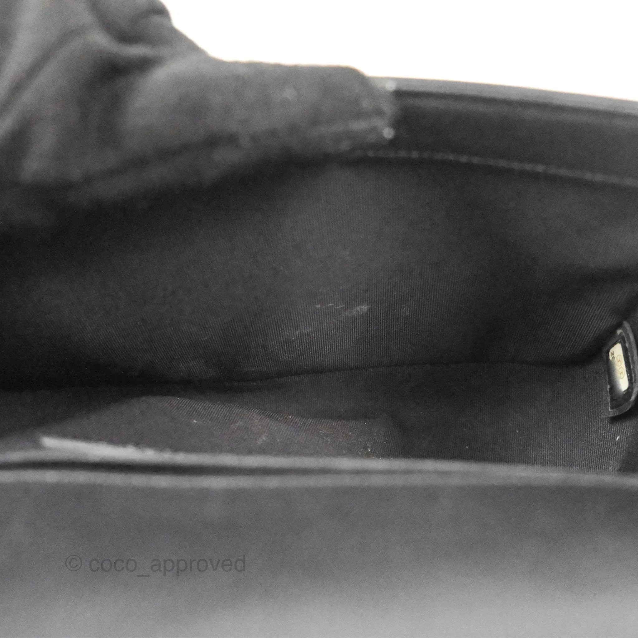 Chanel Quilted Medium Boy Black Calfskin Ruthenium Hardware
