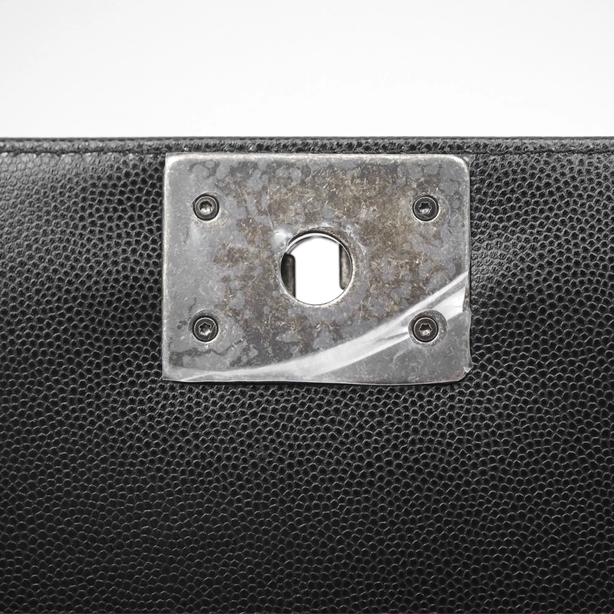 Chanel Quilted Medium Boy Black Caviar Ruthenium Hardware