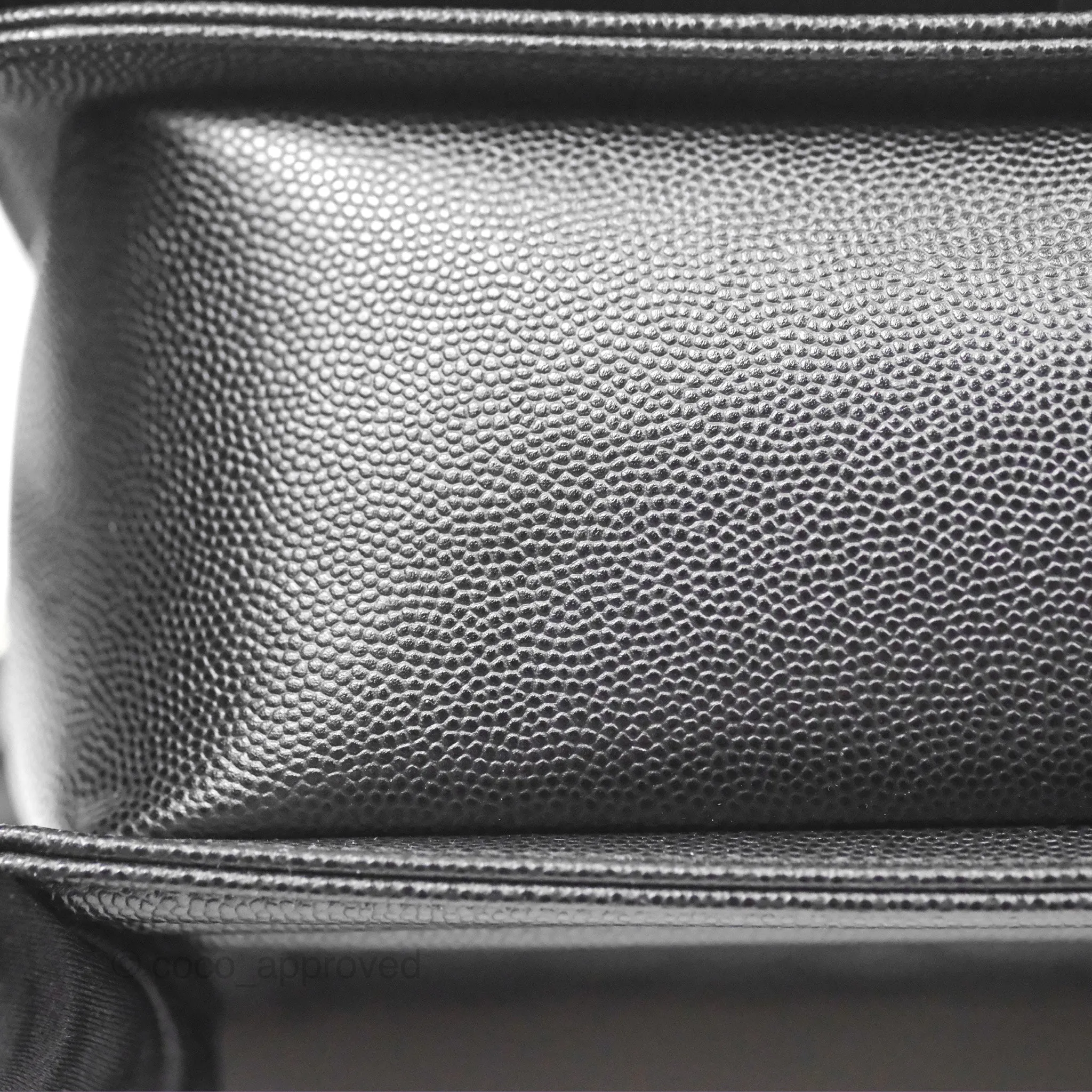 Chanel Quilted Medium Boy Black Caviar Ruthenium Hardware