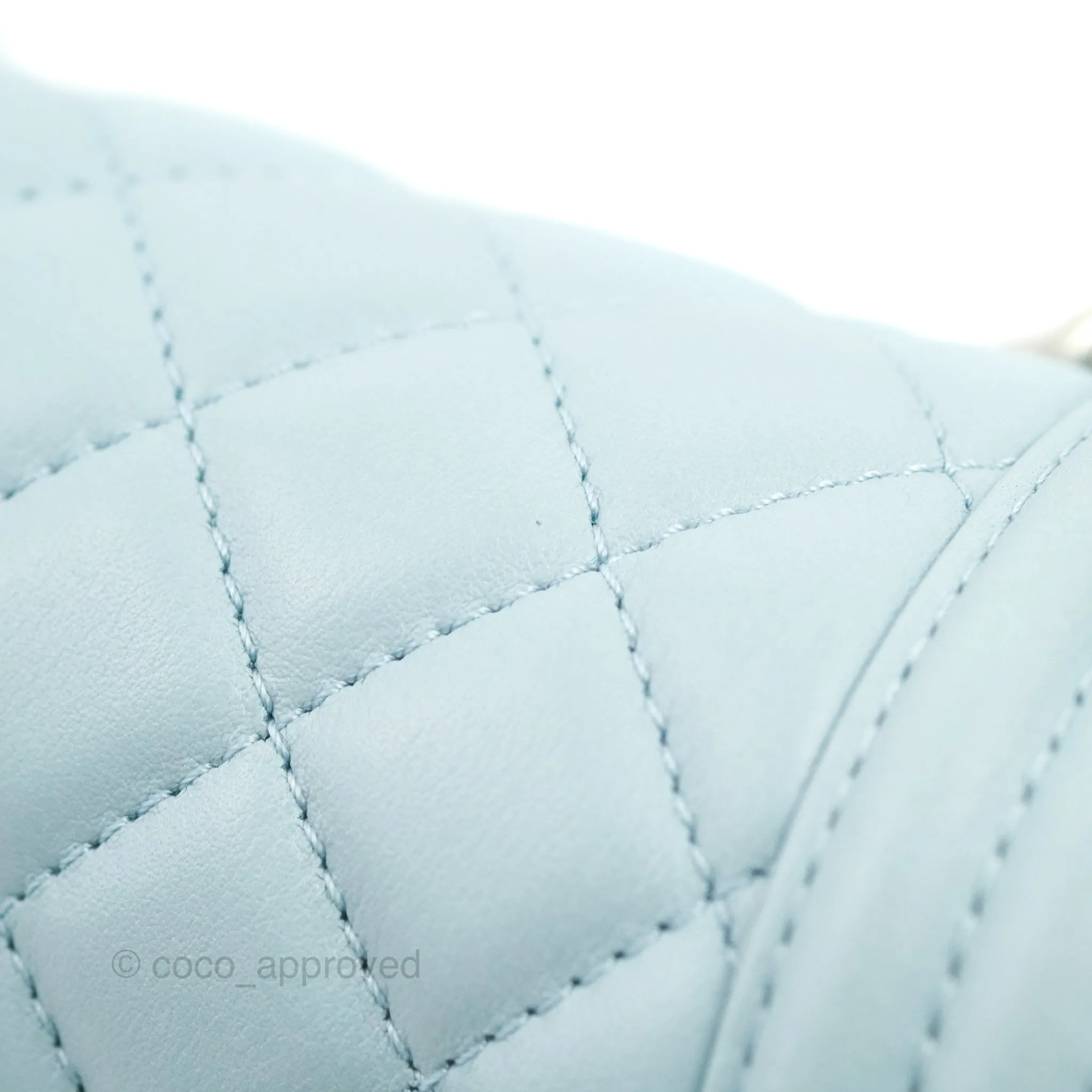 Chanel Quilted Medium Boy Blue Calfskin Matte Silver Hardware