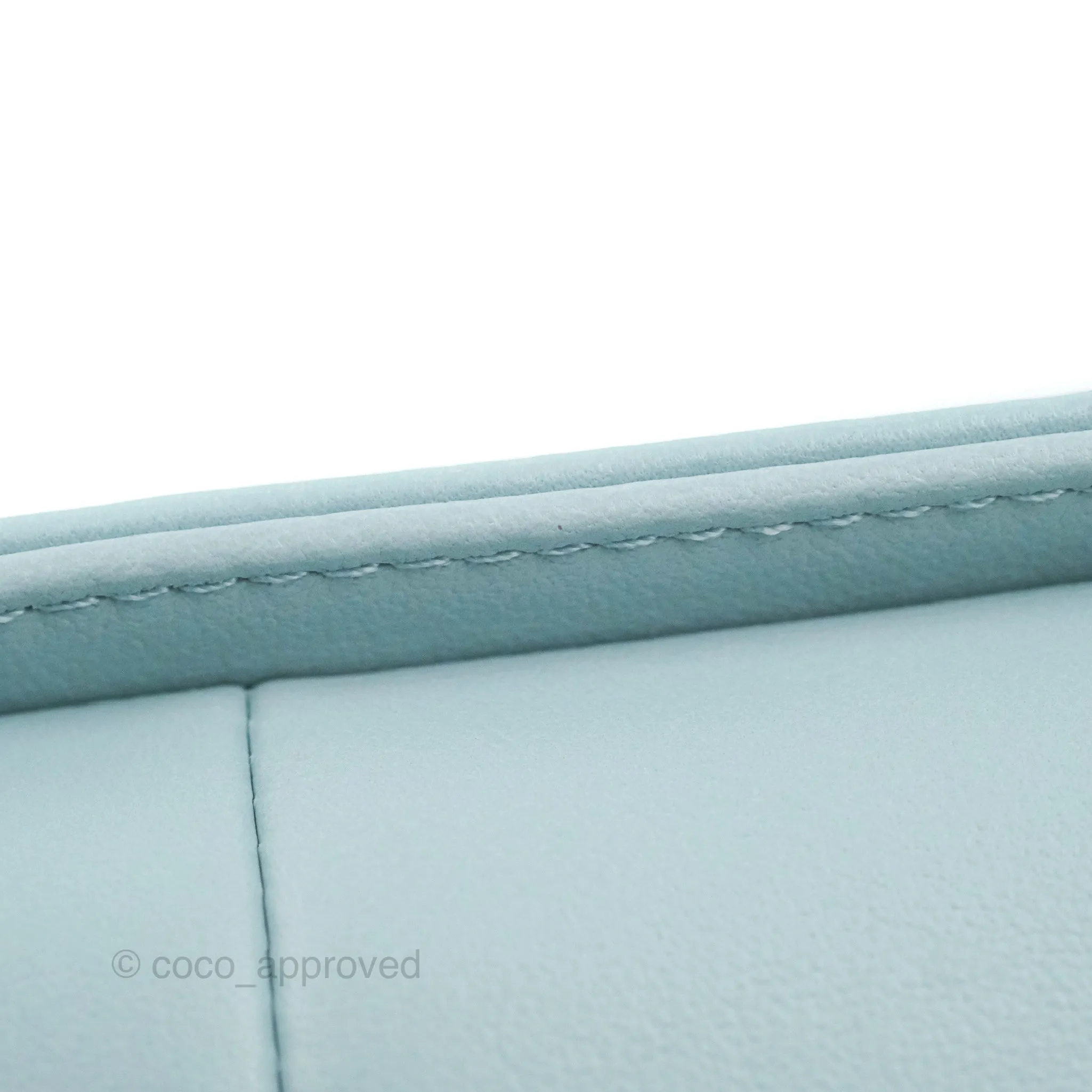 Chanel Quilted Medium Boy Blue Calfskin Matte Silver Hardware