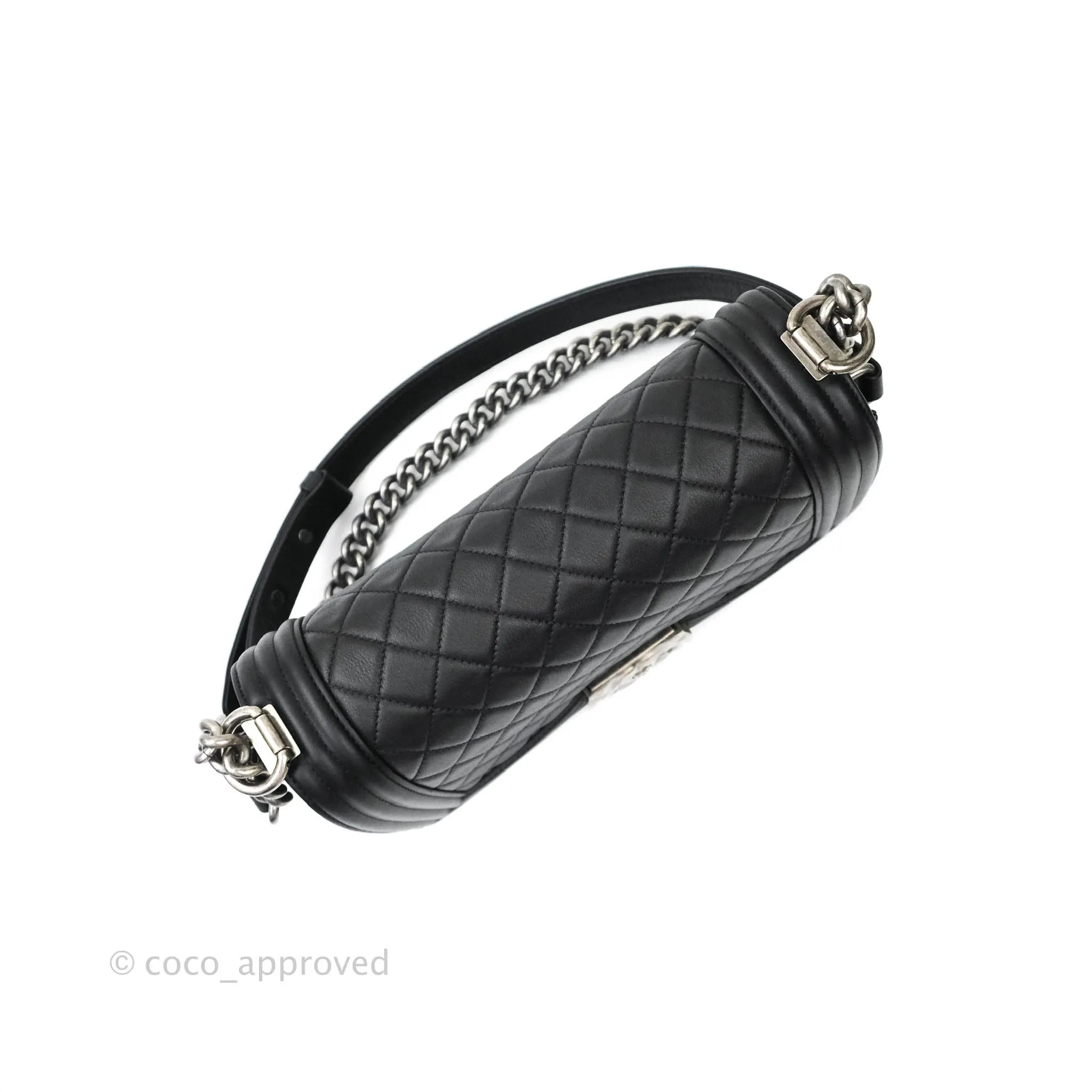 Chanel Quilted Medium Calfskin Boy Flap Ruthenium Hardware