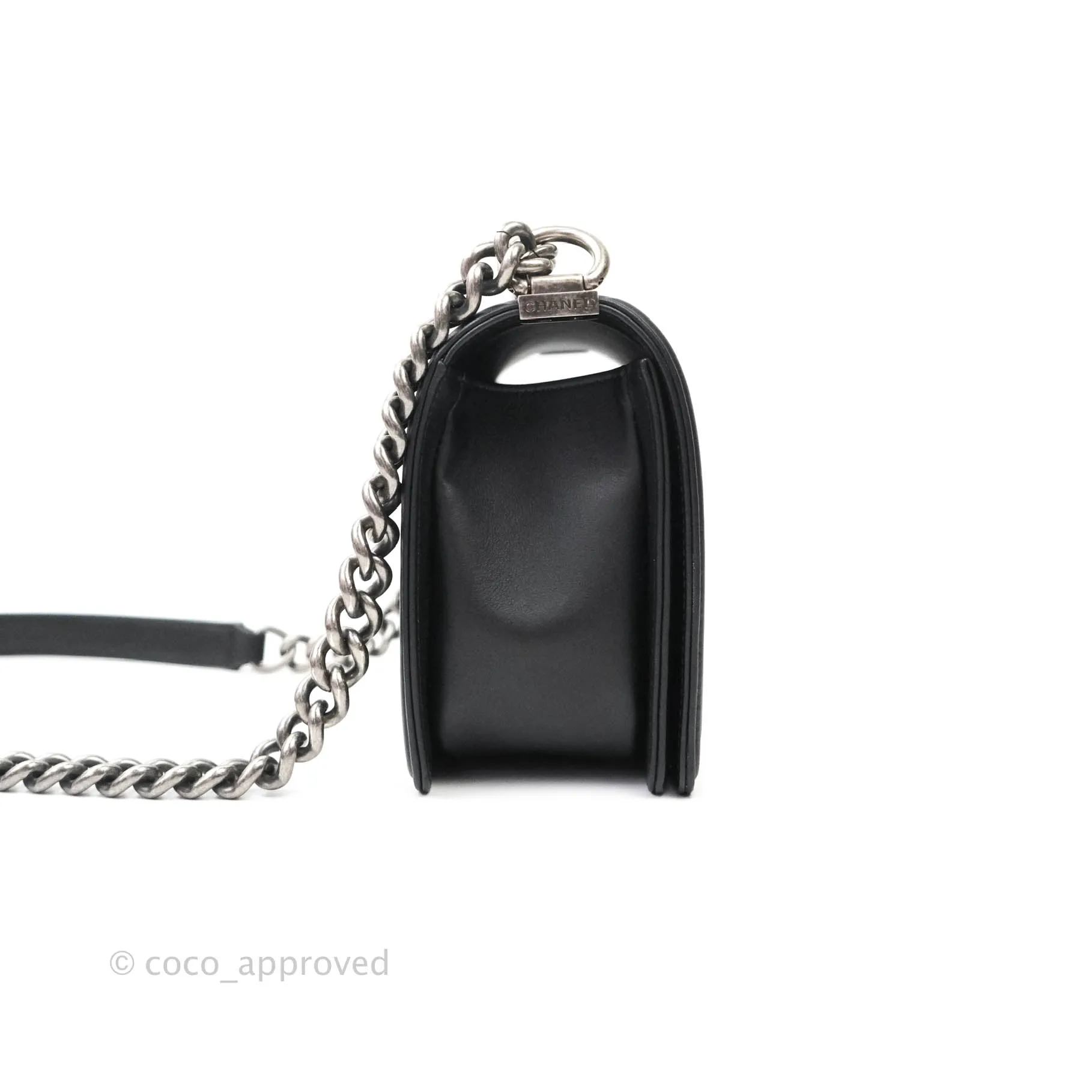 Chanel Quilted Medium Calfskin Boy Flap Ruthenium Hardware
