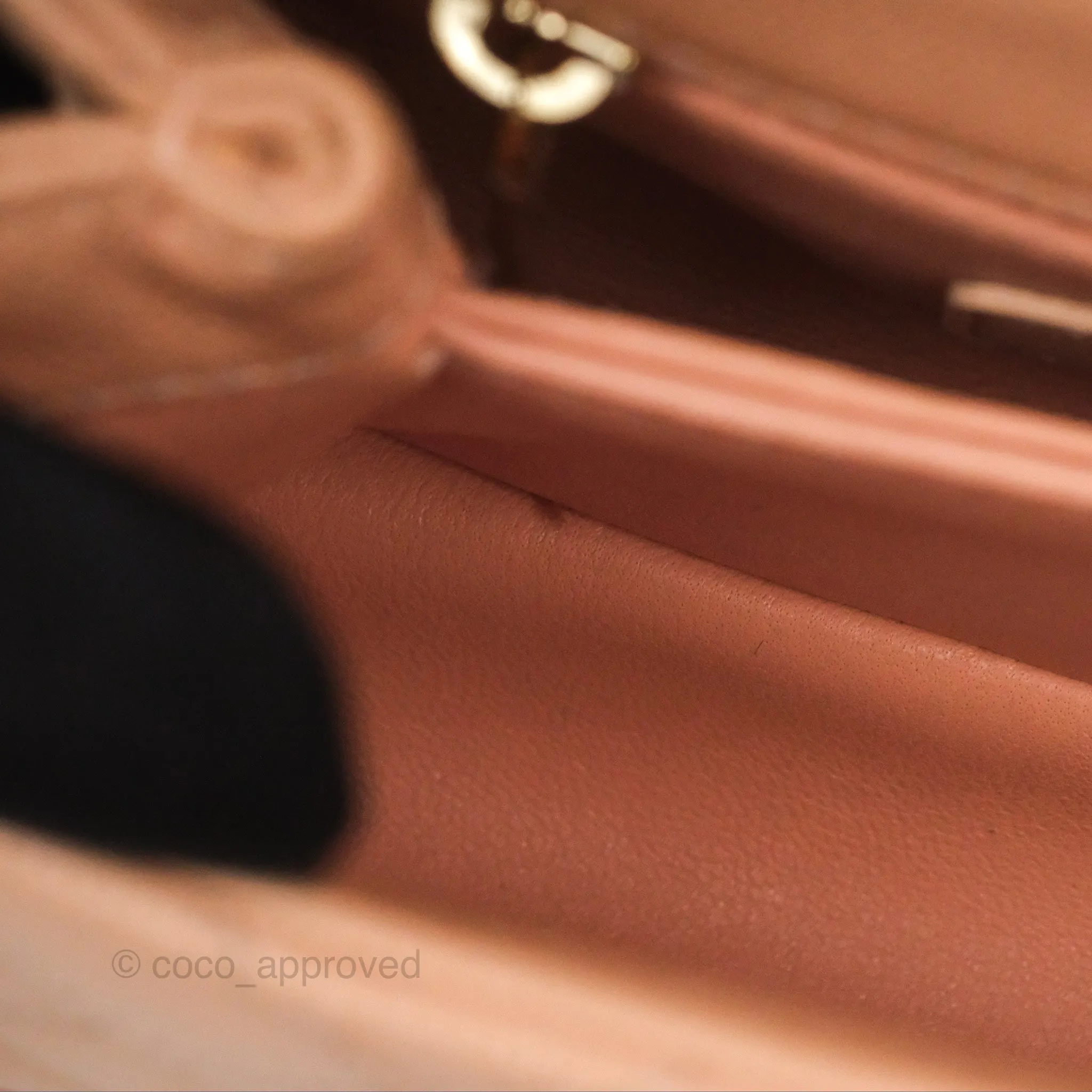 Chanel Quilted Mini Coco Handle Caviar Pink Beige Gold Hardware
