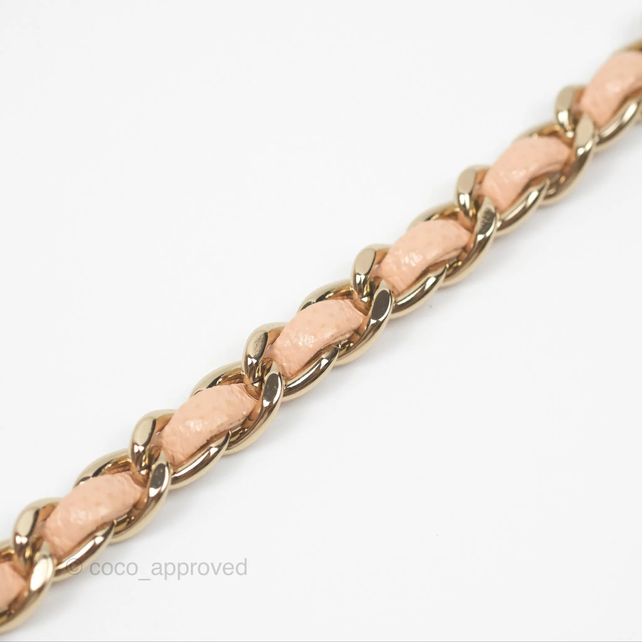 Chanel Quilted Mini Coco Handle Caviar Pink Beige Gold Hardware