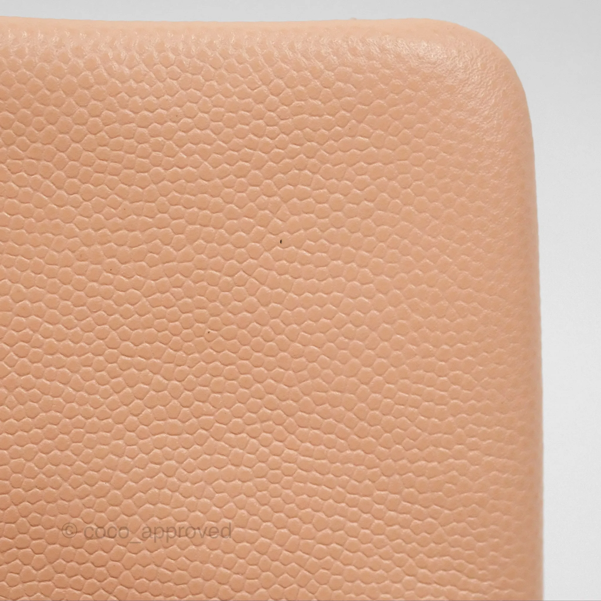 Chanel Quilted Mini Coco Handle Caviar Pink Beige Gold Hardware