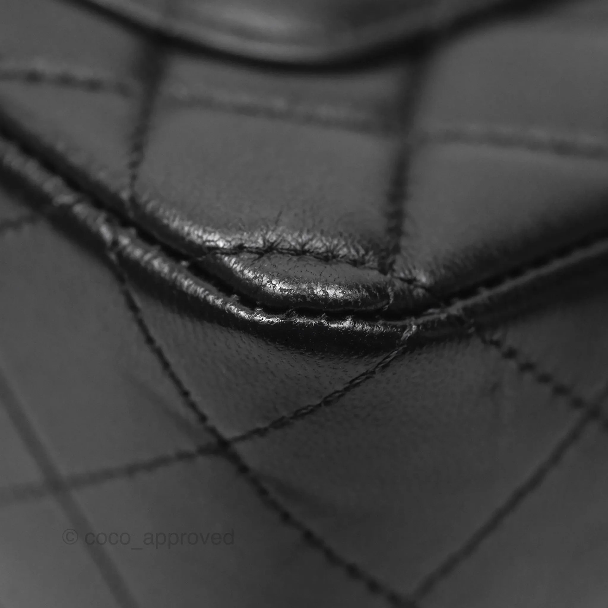 Chanel Quilted Mini Rectangular Flap Black Lambskin Gold Hardware