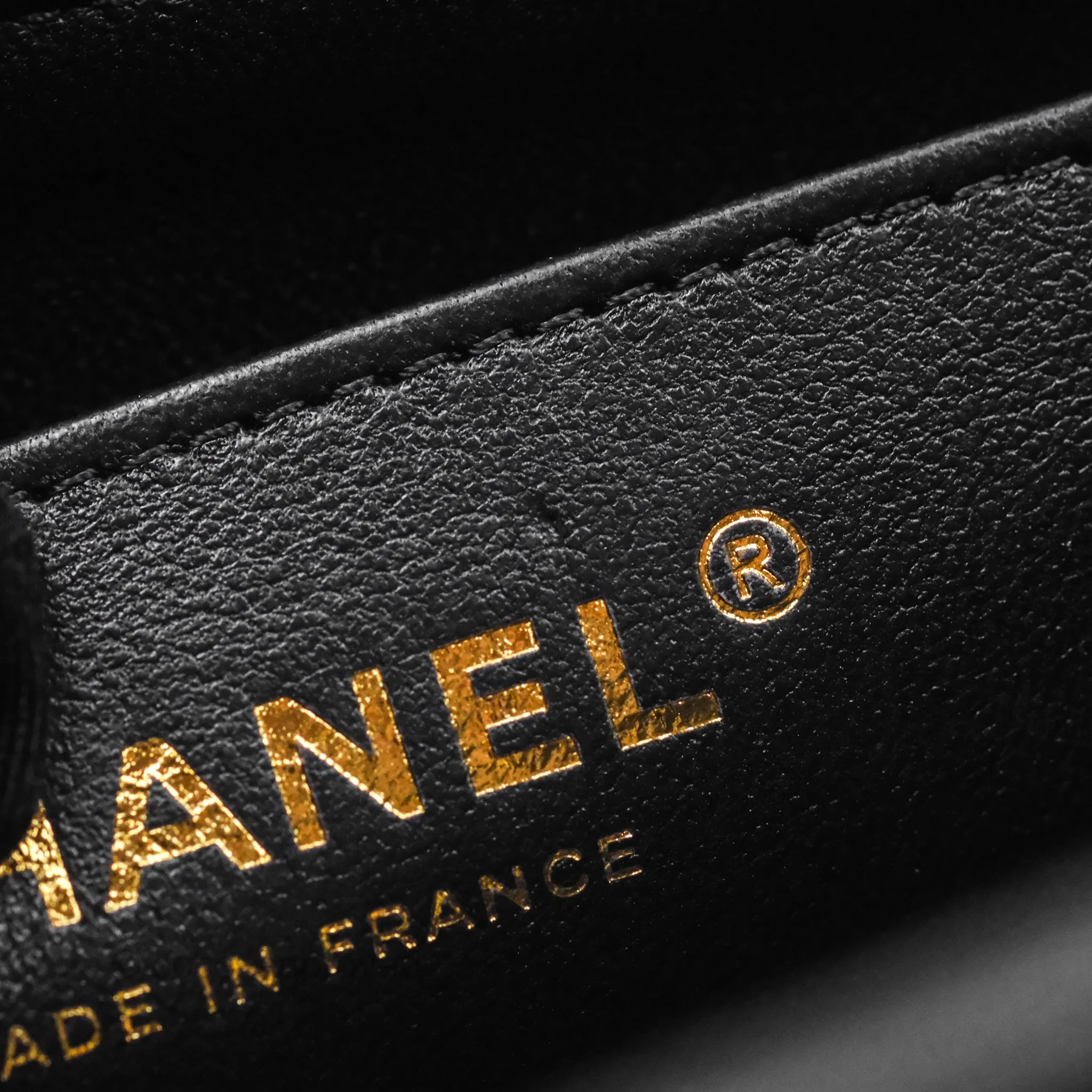 Chanel Quilted Mini Rectangular Flap Black Lambskin Gold Hardware