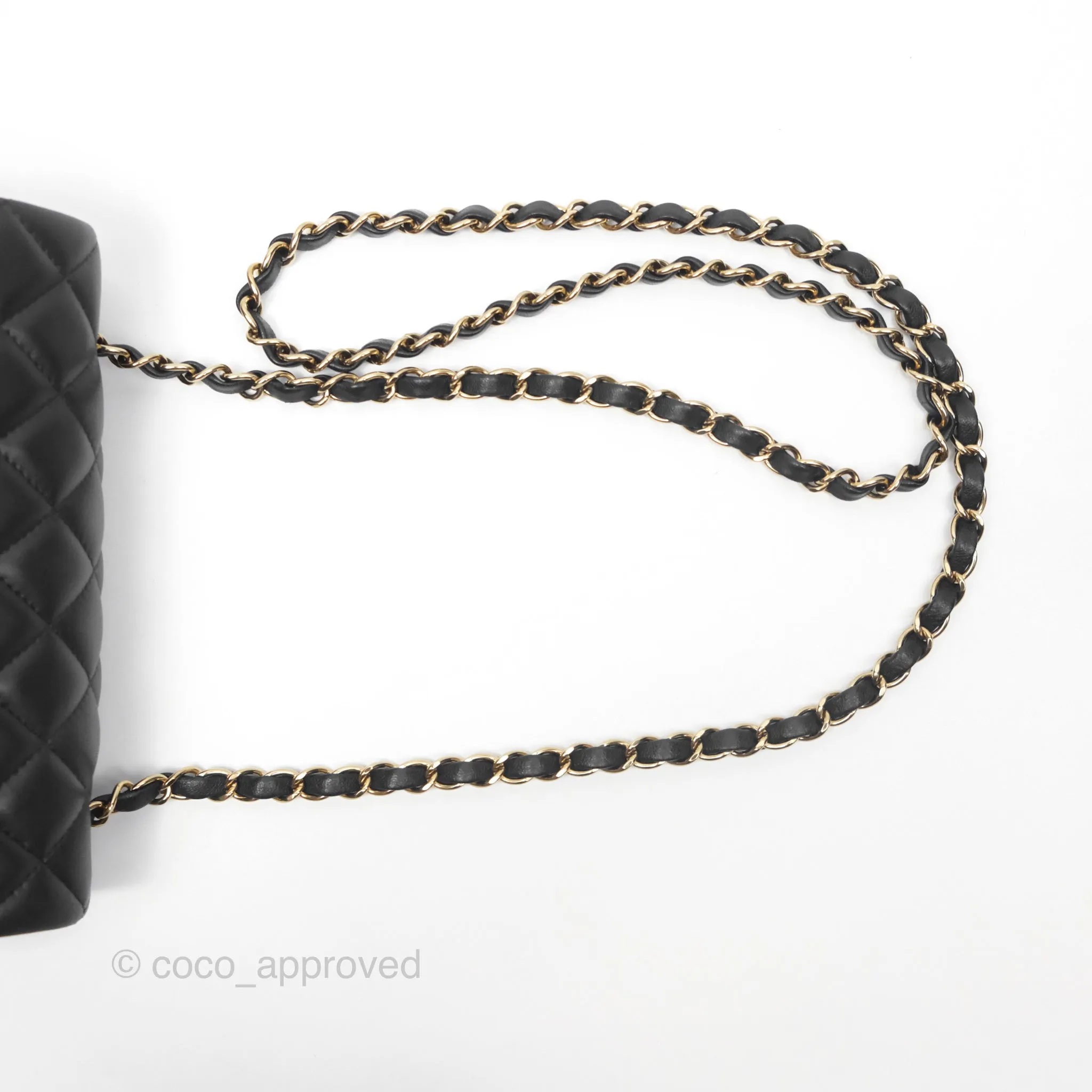 Chanel Quilted Mini Rectangular Flap Black Lambskin Gold Hardware