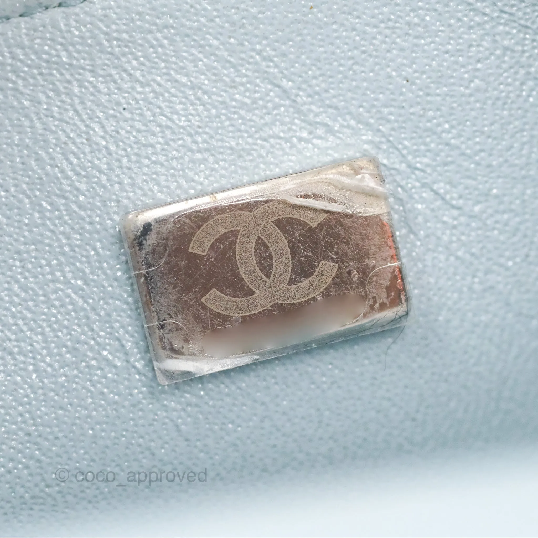 Chanel Quilted Mini Rectangular Flap Ombre Light Blue/Light Purple/White Iridescent Silver Hardware 21K