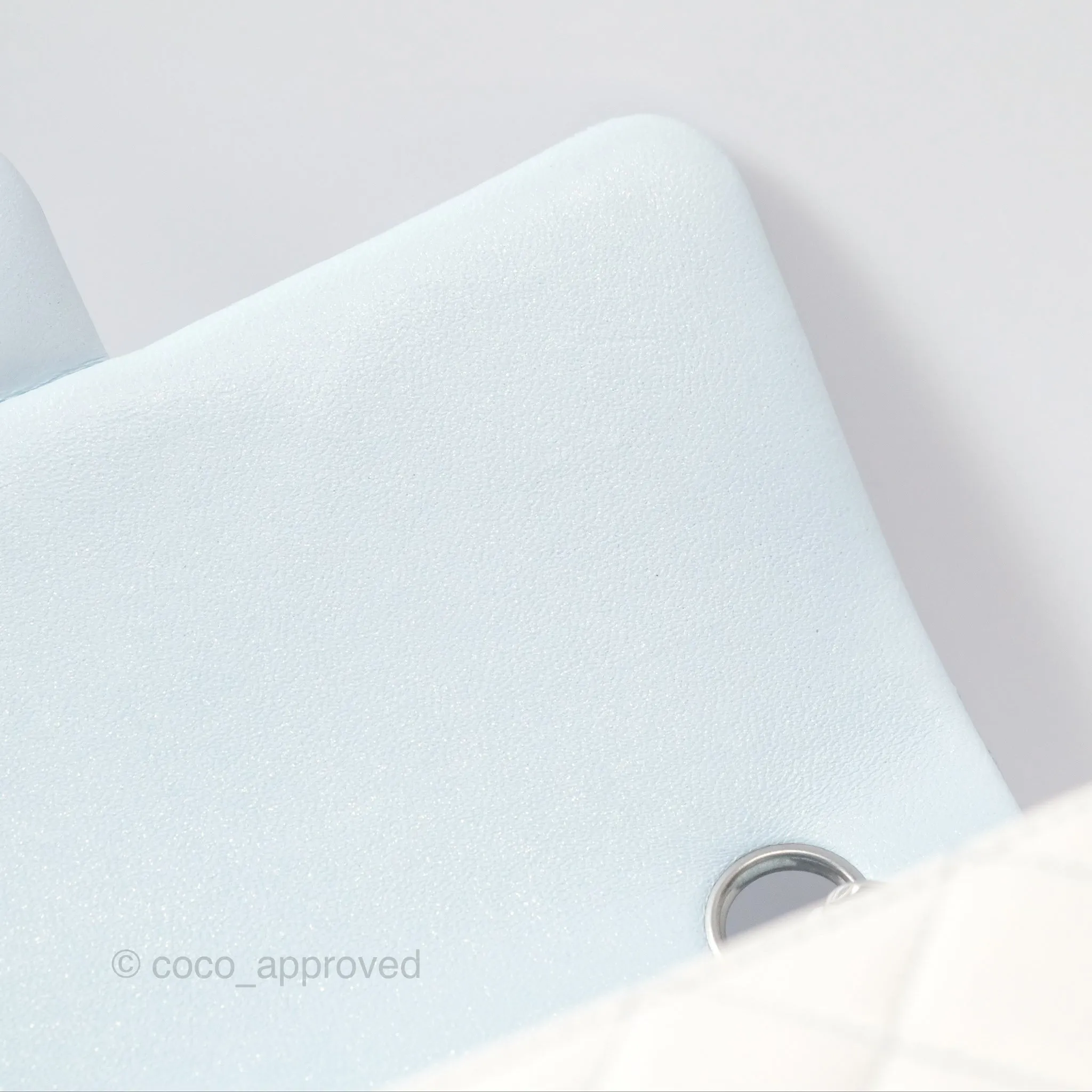 Chanel Quilted Mini Rectangular Flap Ombre Light Blue/Light Purple/White Iridescent Silver Hardware 21K