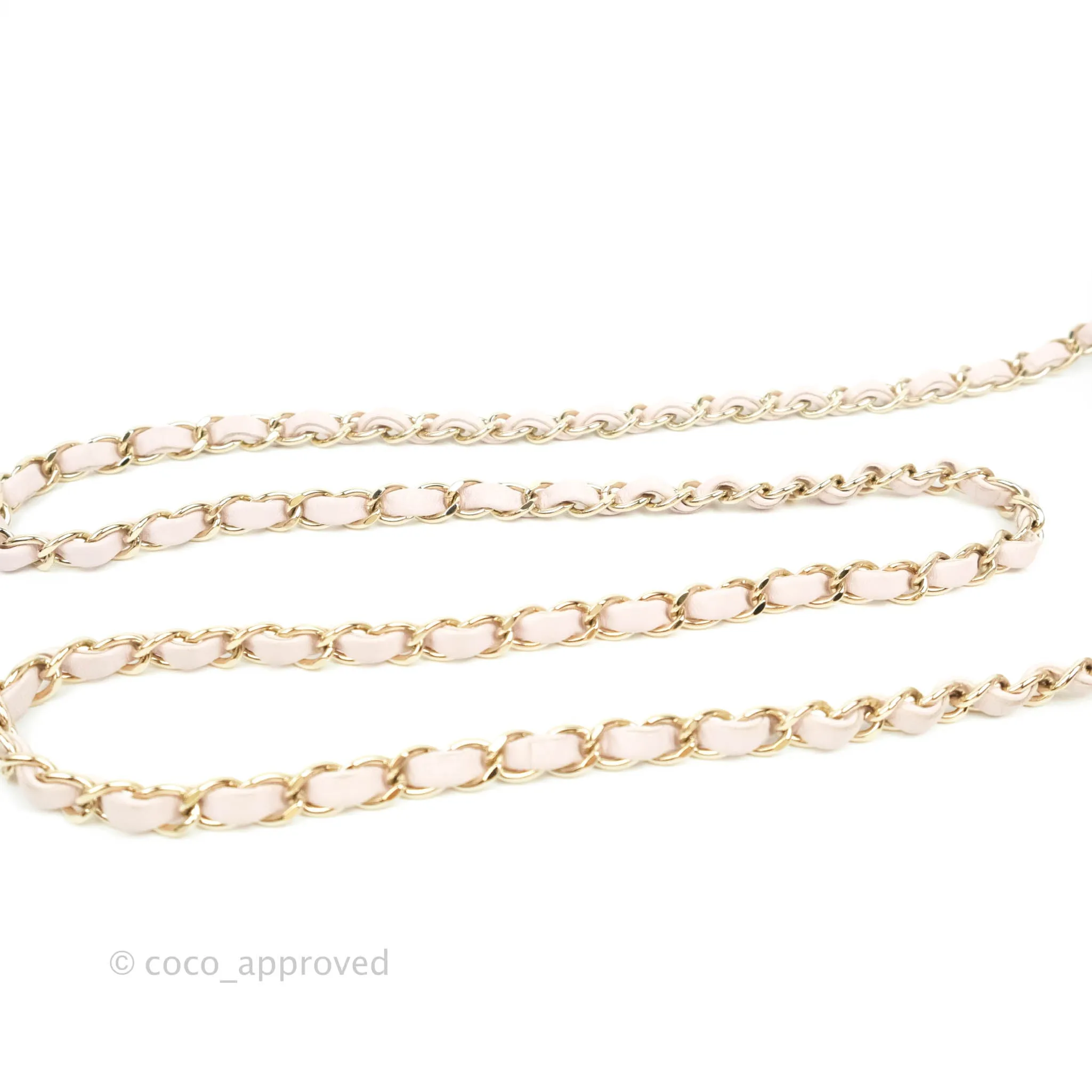 Chanel Quilted Mini Rectangular Flap Pale Pink Lambskin Gold Hardware