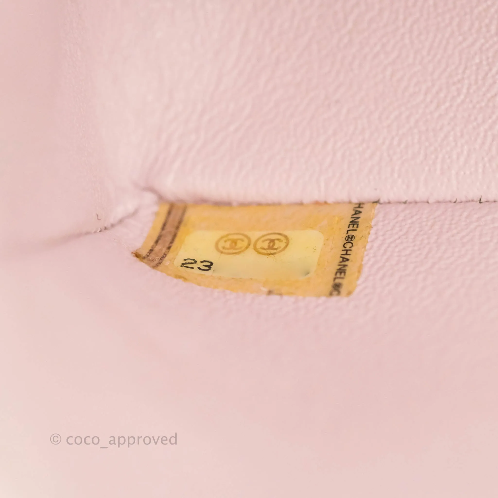 Chanel Quilted Mini Rectangular Flap Pale Pink Lambskin Gold Hardware
