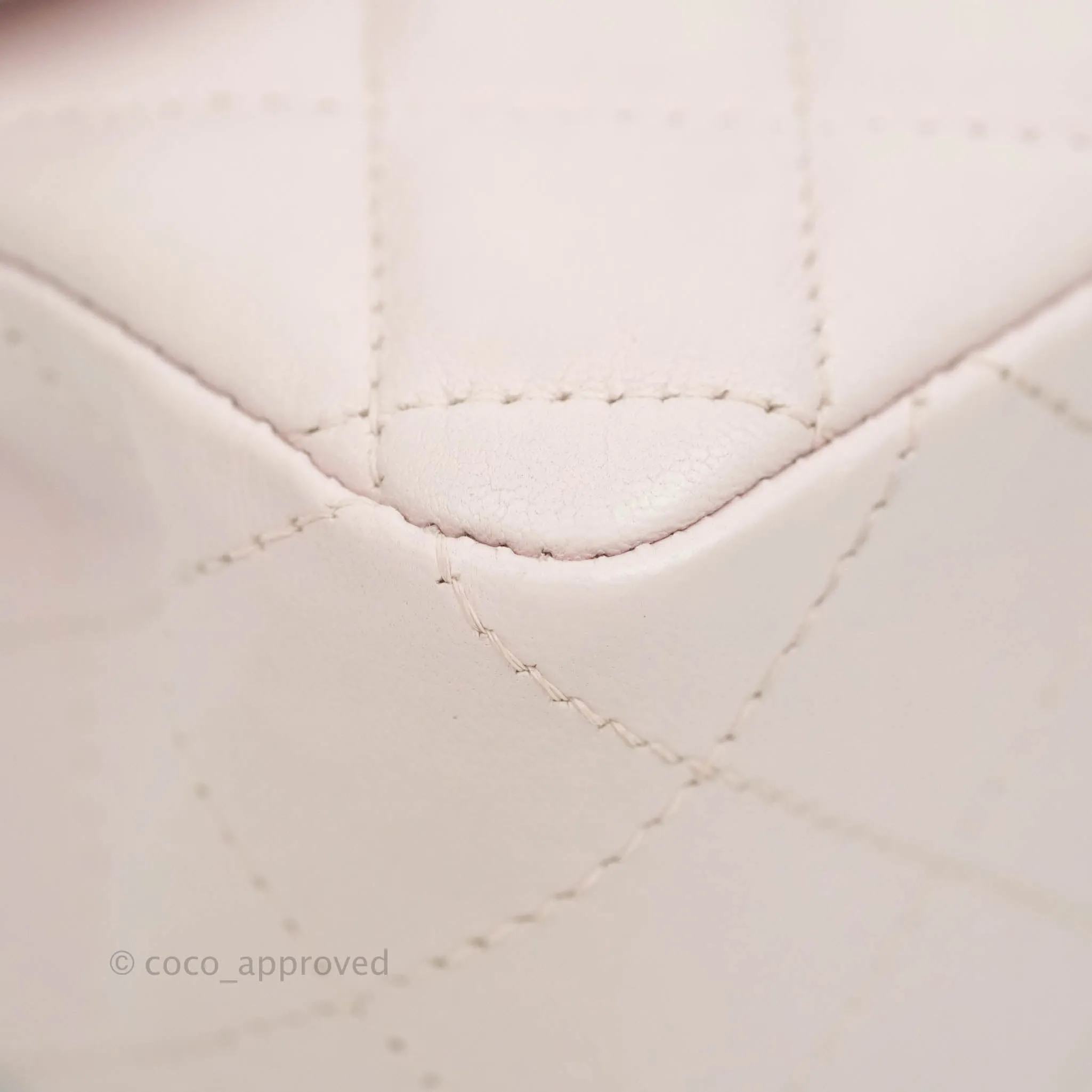 Chanel Quilted Mini Rectangular Flap Pale Pink Lambskin Gold Hardware