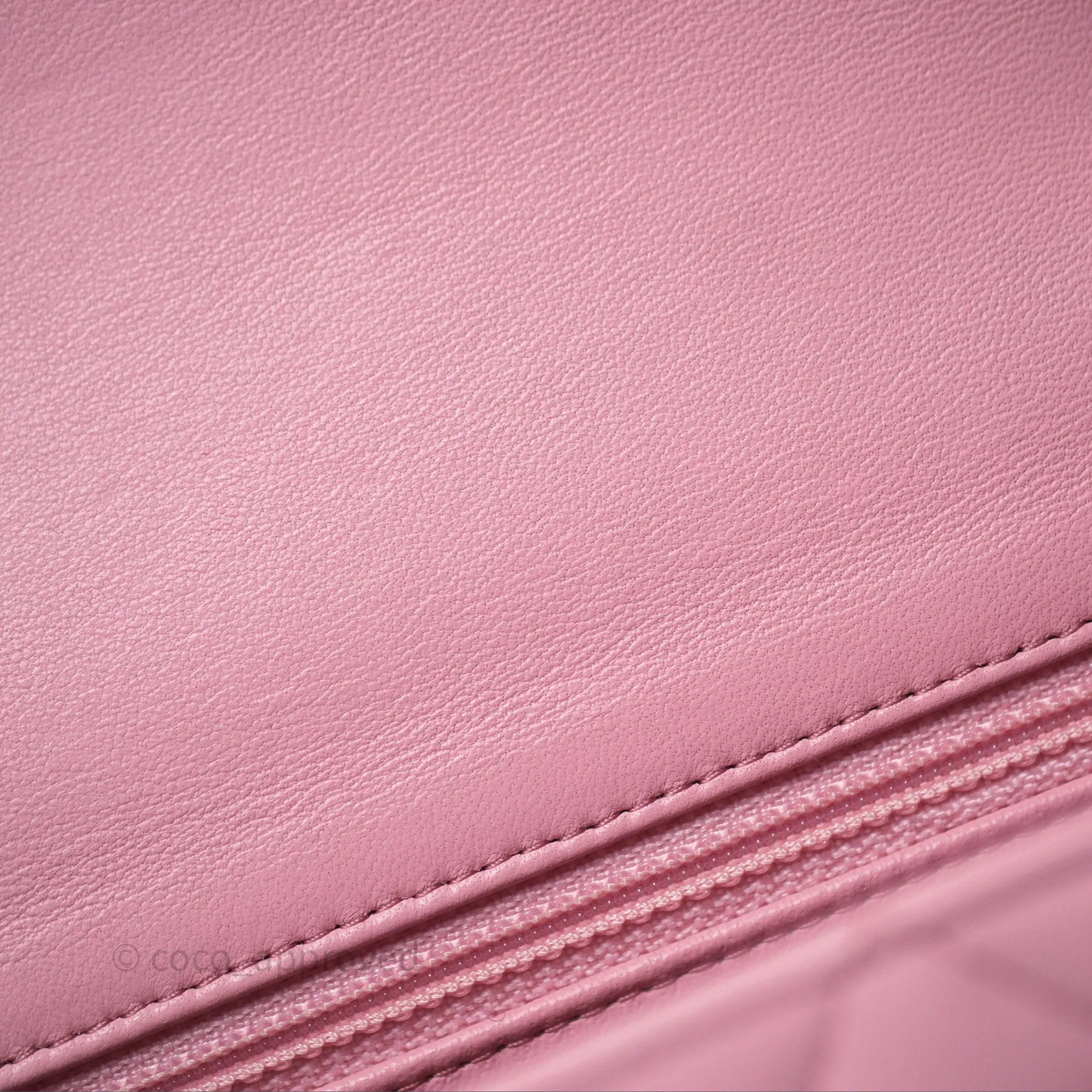 Chanel Quilted Mini Rectangular Flap Pink Lambskin Gold Hardware