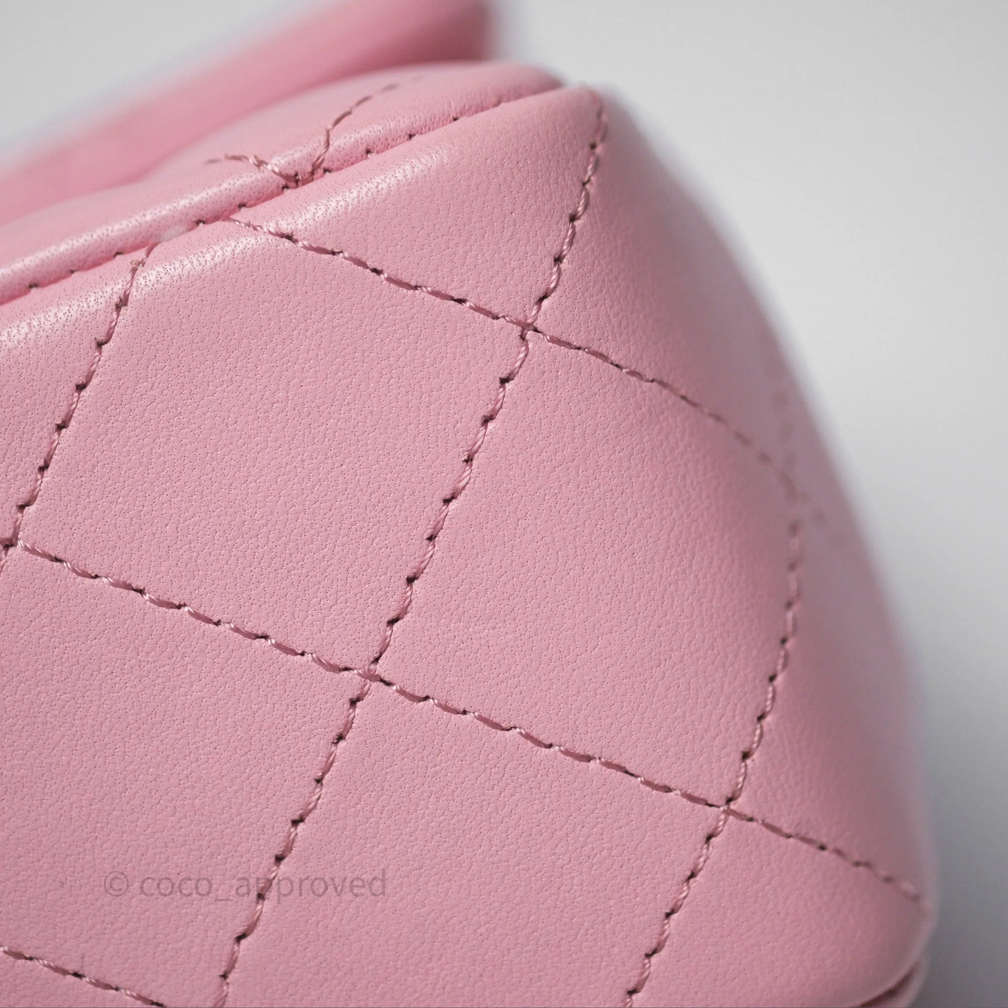 Chanel Quilted Mini Rectangular Flap Pink Lambskin Gold Hardware
