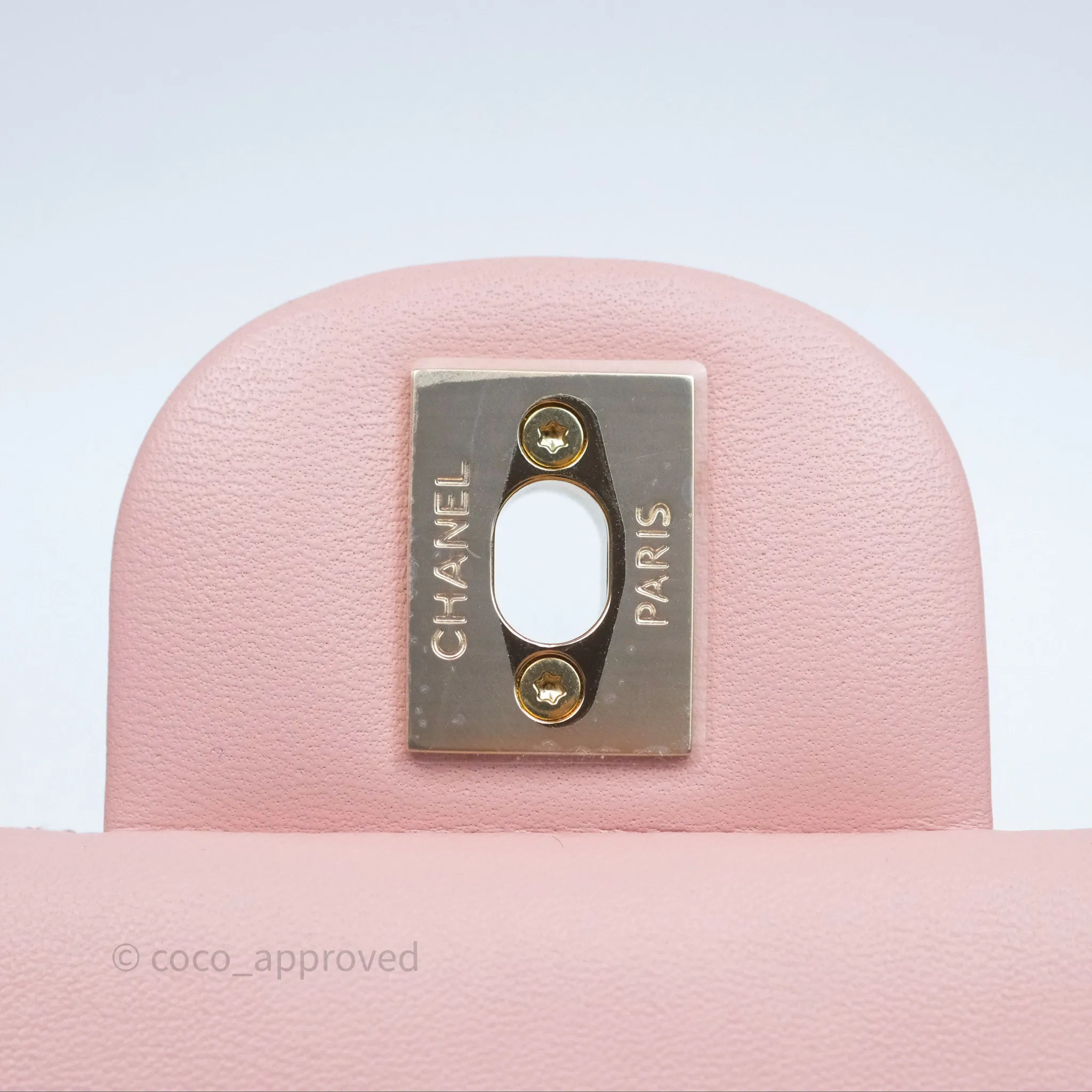 Chanel Quilted Mini Rectangular Flap Pink Lambskin Gold Hardware