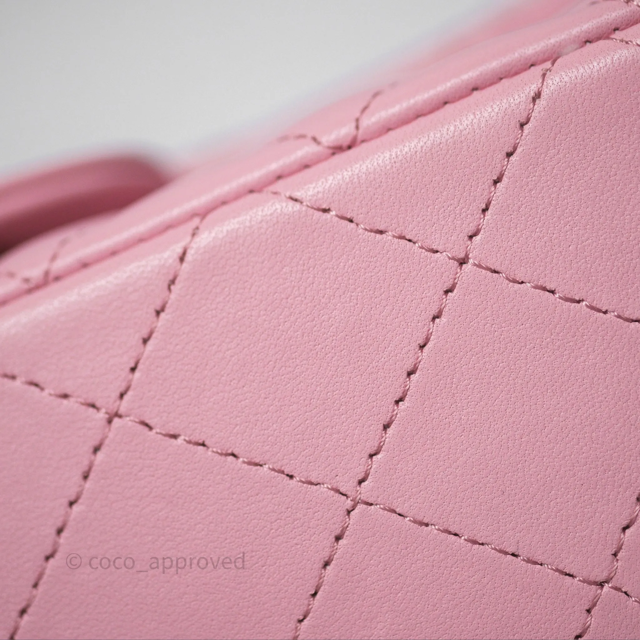 Chanel Quilted Mini Rectangular Flap Pink Lambskin Gold Hardware