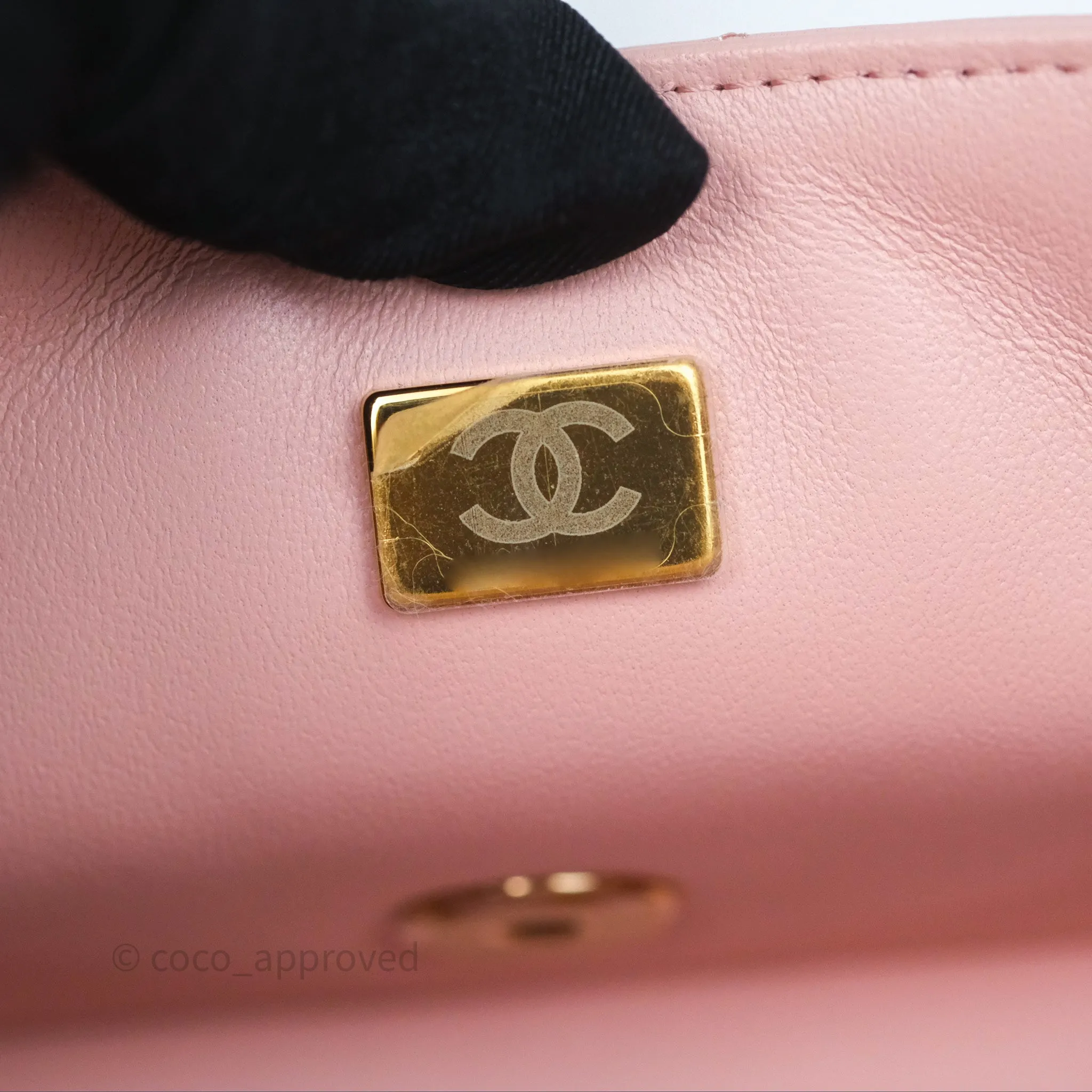 Chanel Quilted Mini Rectangular Flap Pink Lambskin Gold Hardware