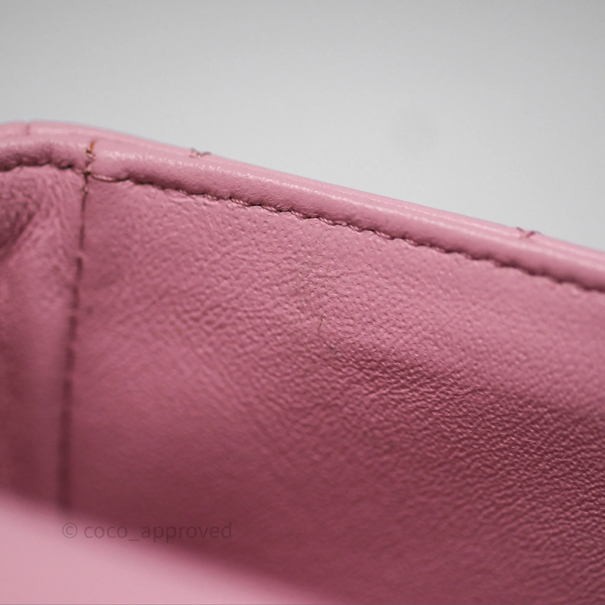 Chanel Quilted Mini Rectangular Flap Pink Lambskin Gold Hardware