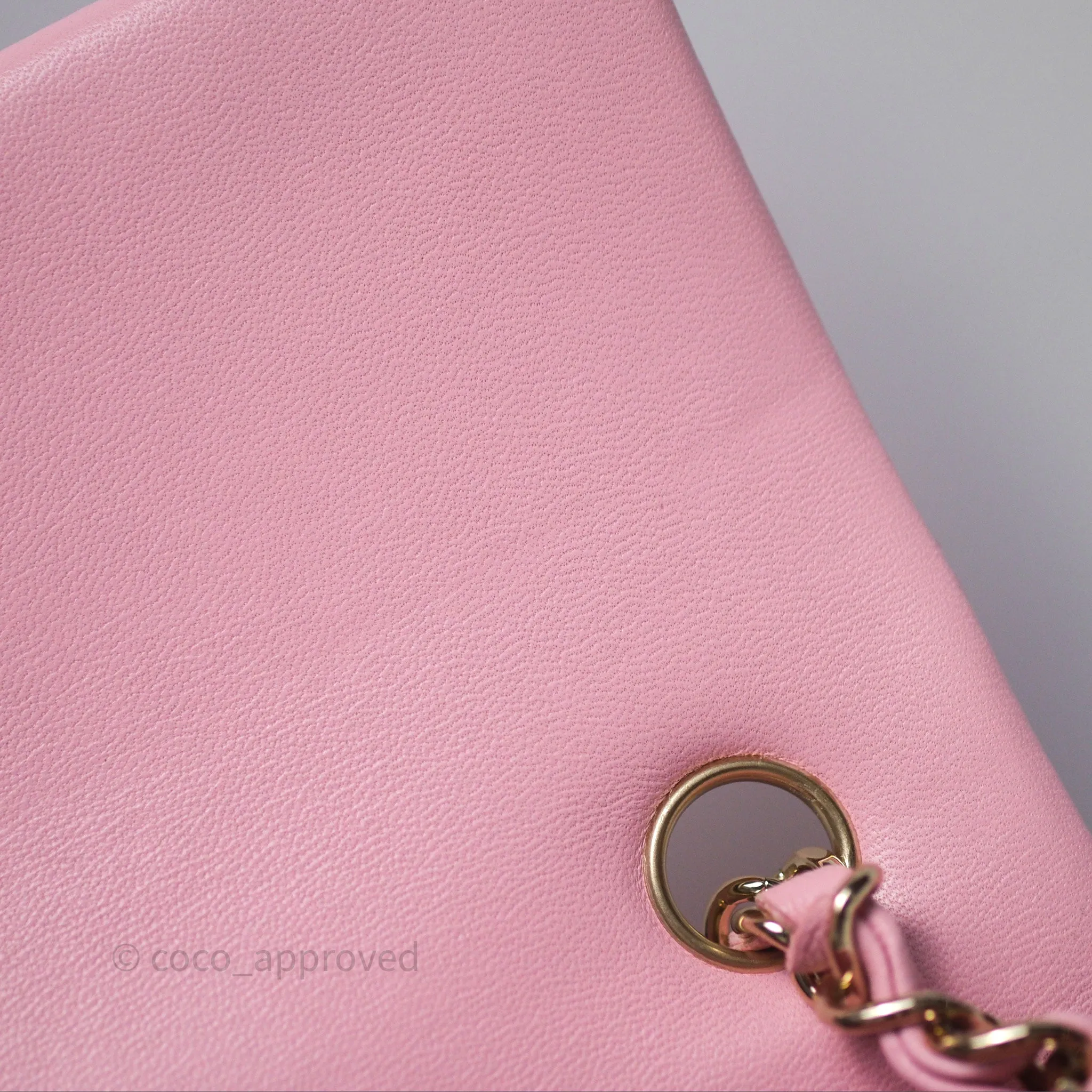 Chanel Quilted Mini Rectangular Flap Pink Lambskin Gold Hardware