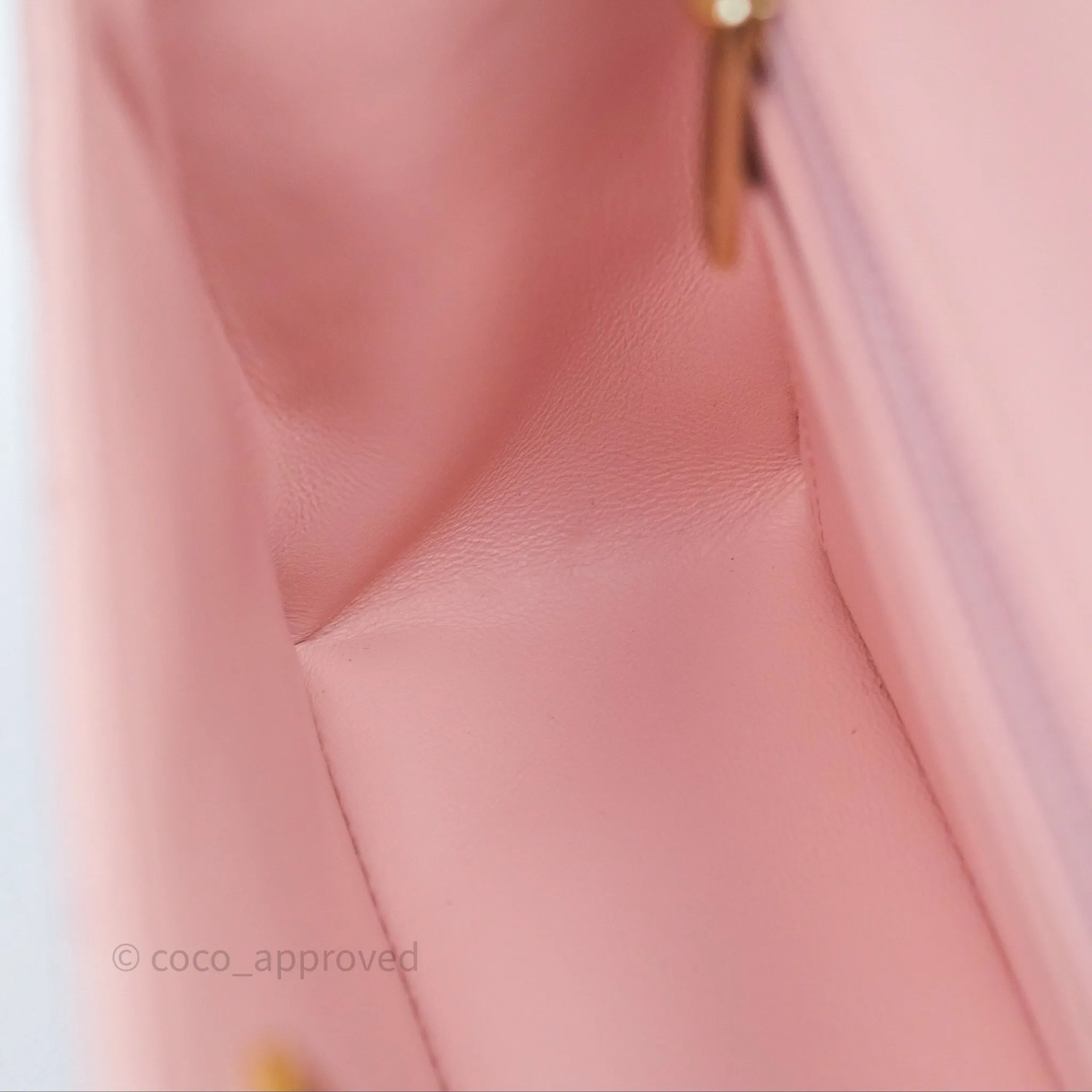 Chanel Quilted Mini Rectangular Flap Pink Lambskin Gold Hardware