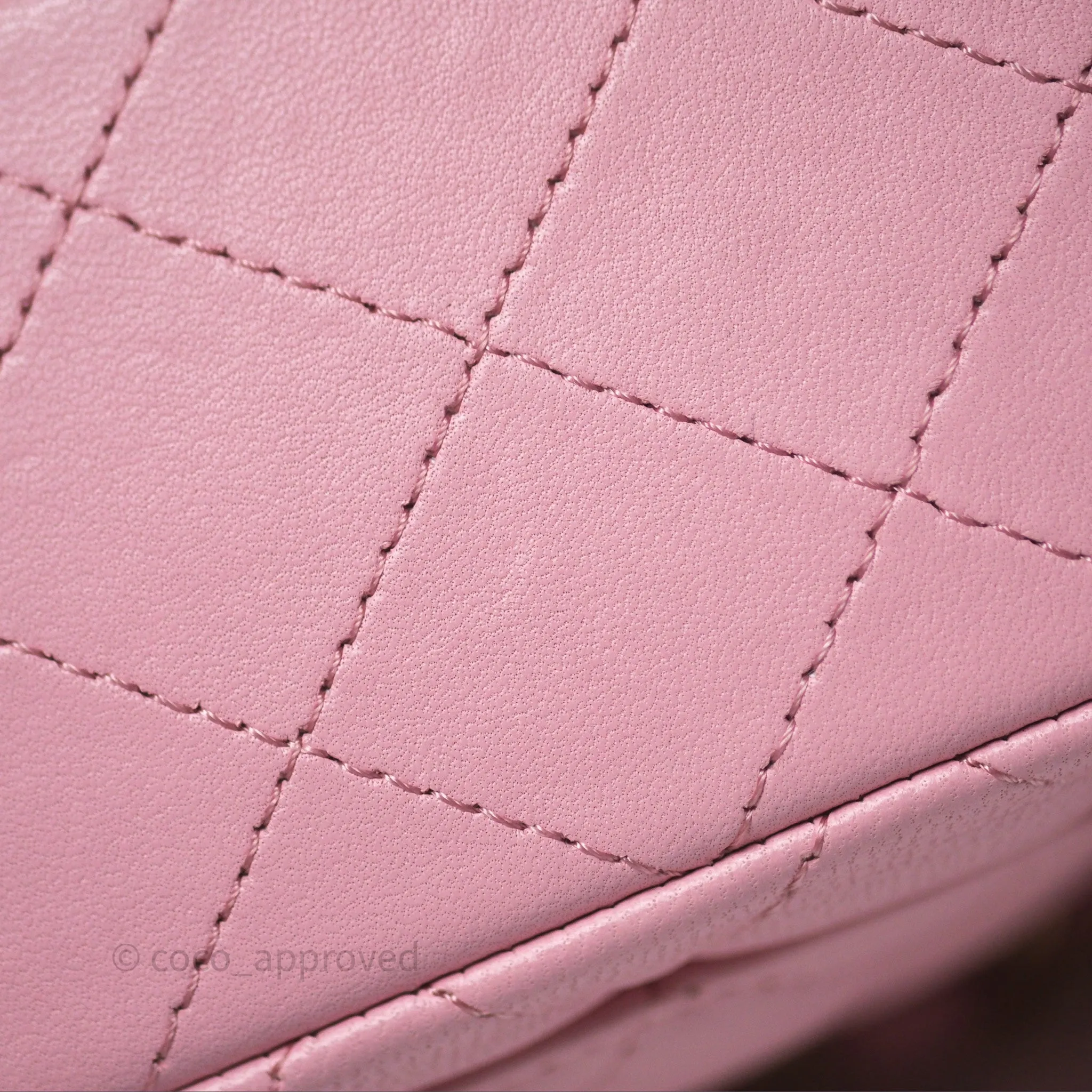 Chanel Quilted Mini Rectangular Flap Pink Lambskin Gold Hardware