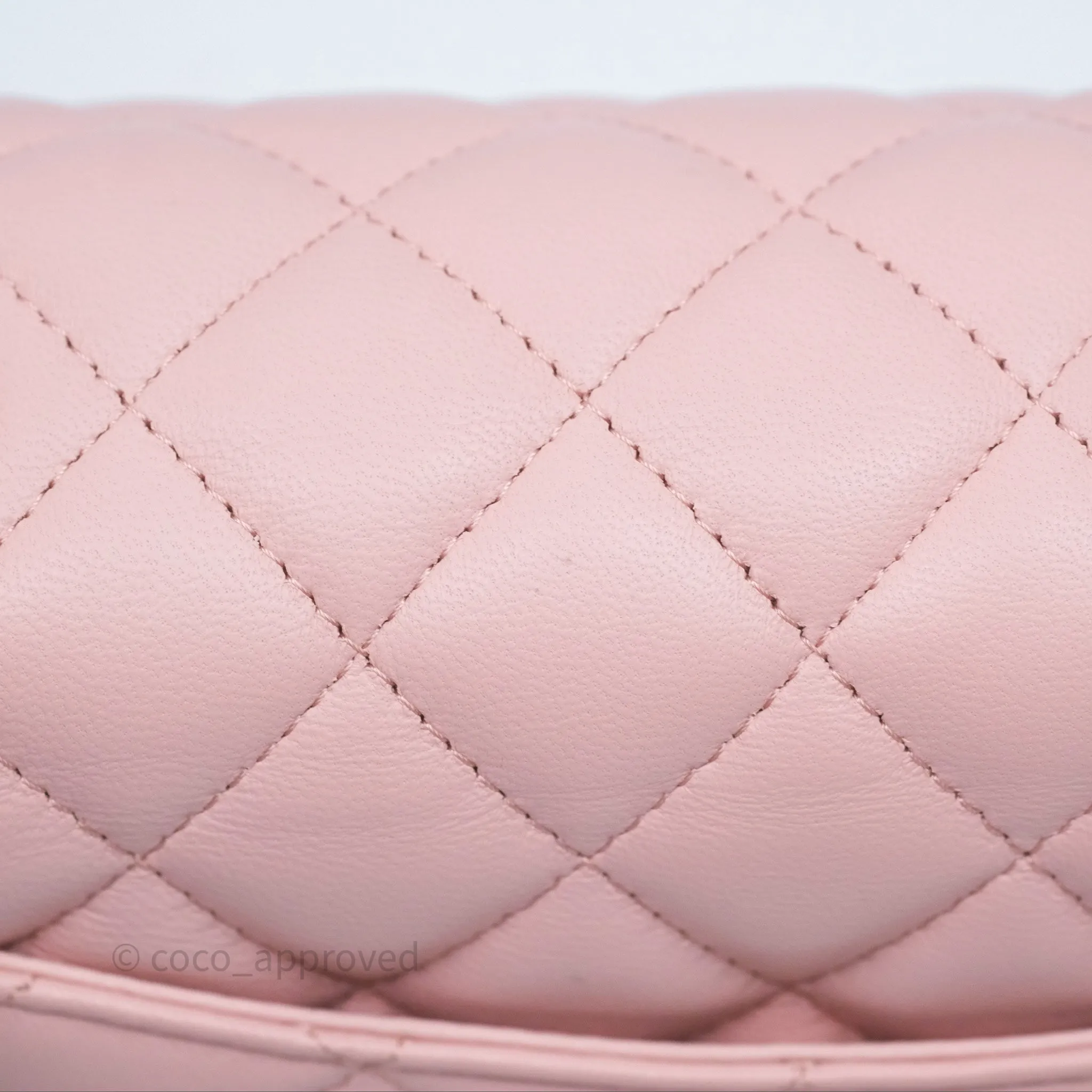 Chanel Quilted Mini Rectangular Flap Pink Lambskin Gold Hardware