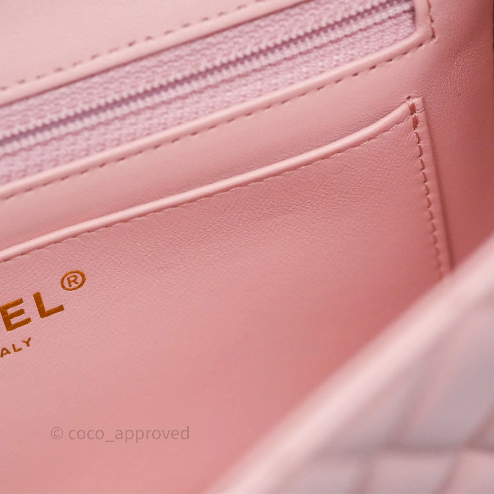 Chanel Quilted Mini Rectangular Flap Pink Lambskin Gold Hardware