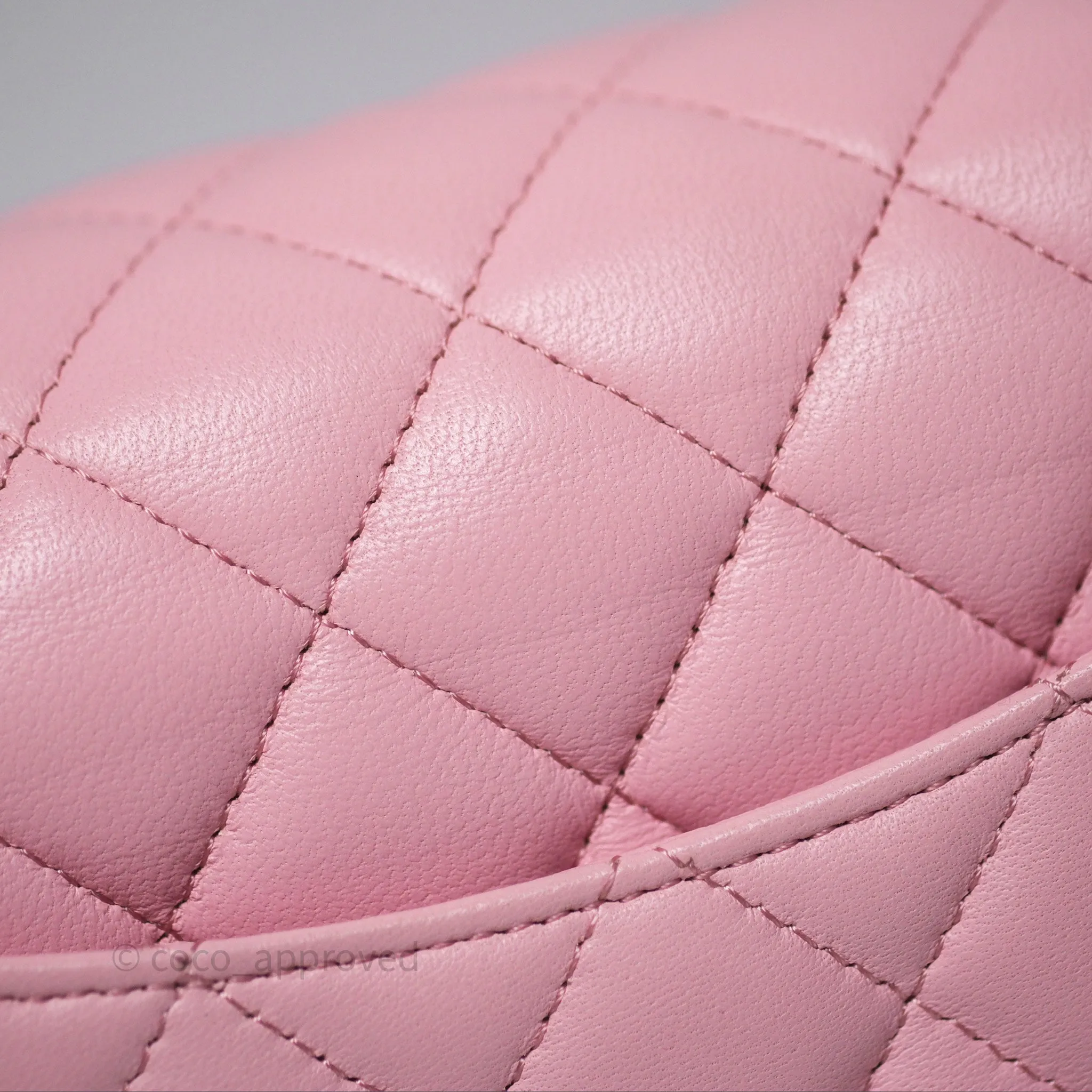 Chanel Quilted Mini Rectangular Flap Pink Lambskin Gold Hardware
