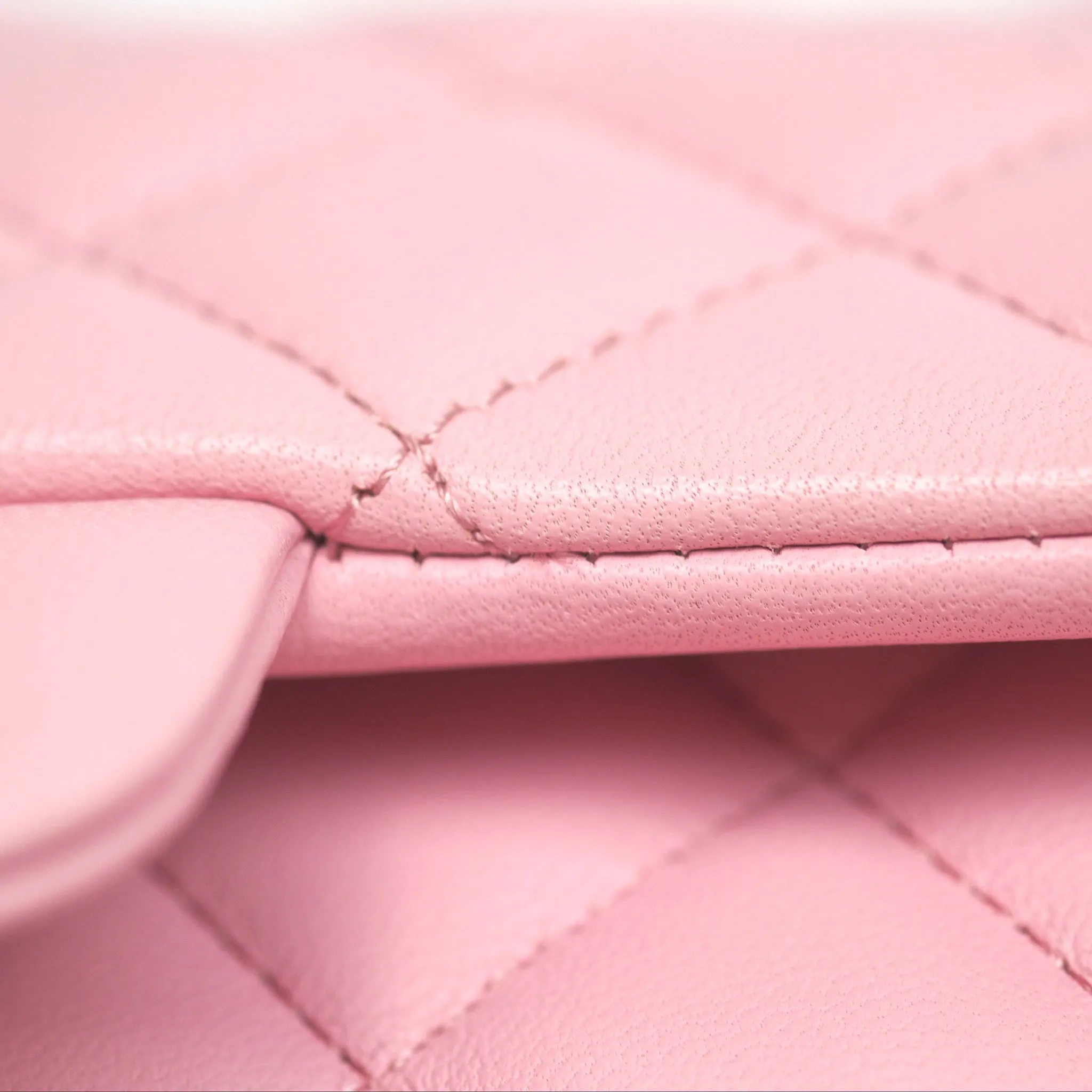 Chanel Quilted Mini Rectangular Flap Pink Lambskin Gold Hardware