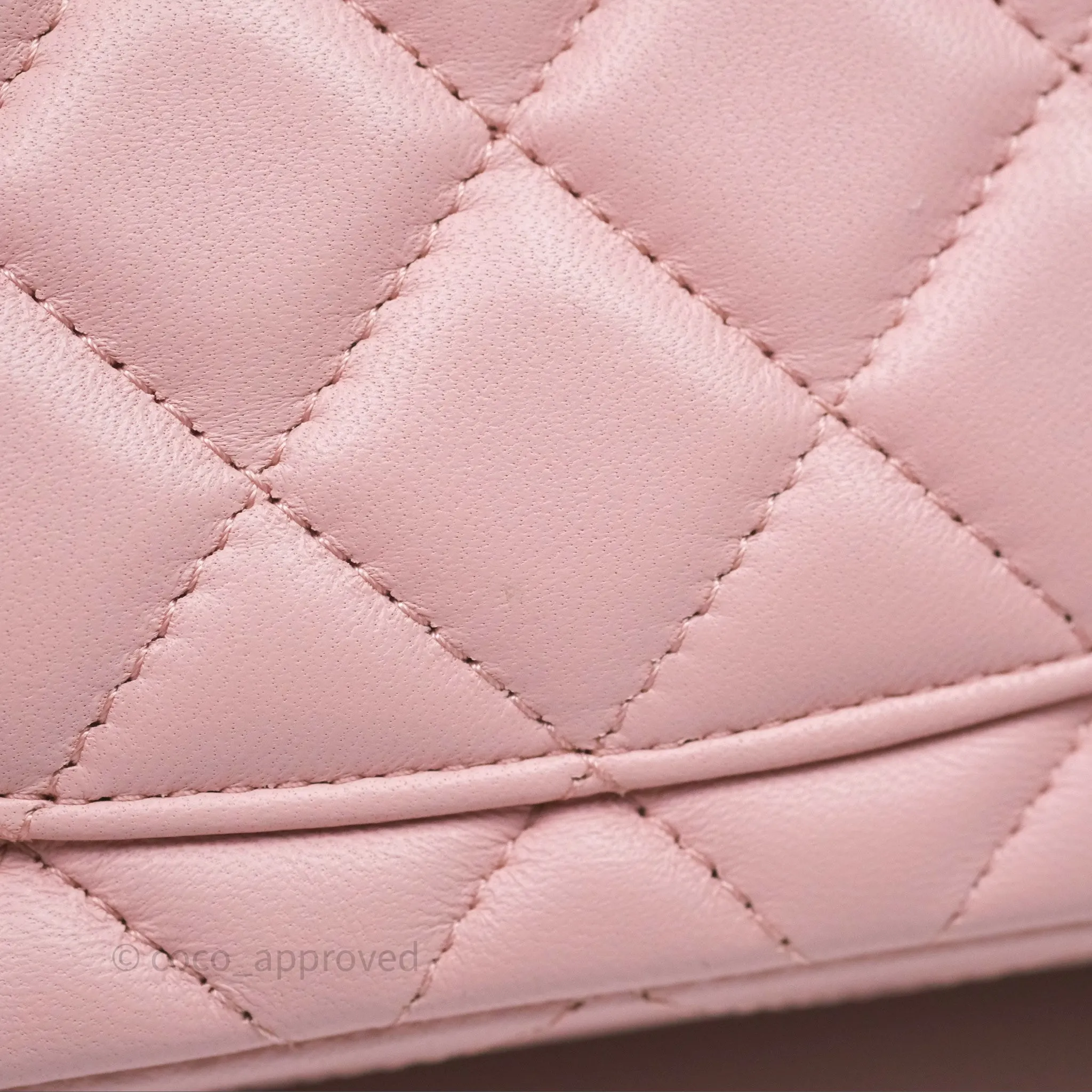 Chanel Quilted Mini Rectangular Flap Pink Lambskin Gold Hardware