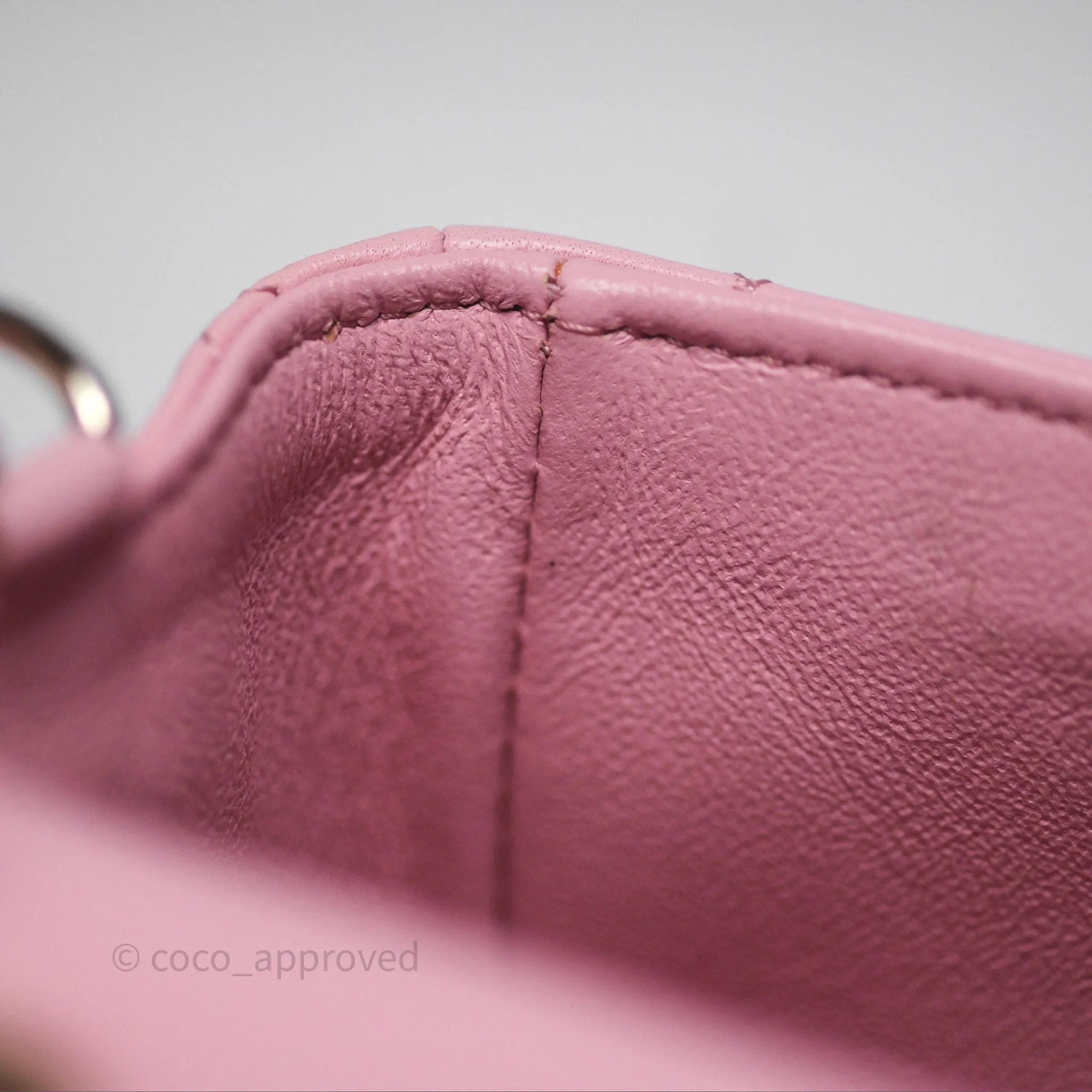 Chanel Quilted Mini Rectangular Flap Pink Lambskin Gold Hardware