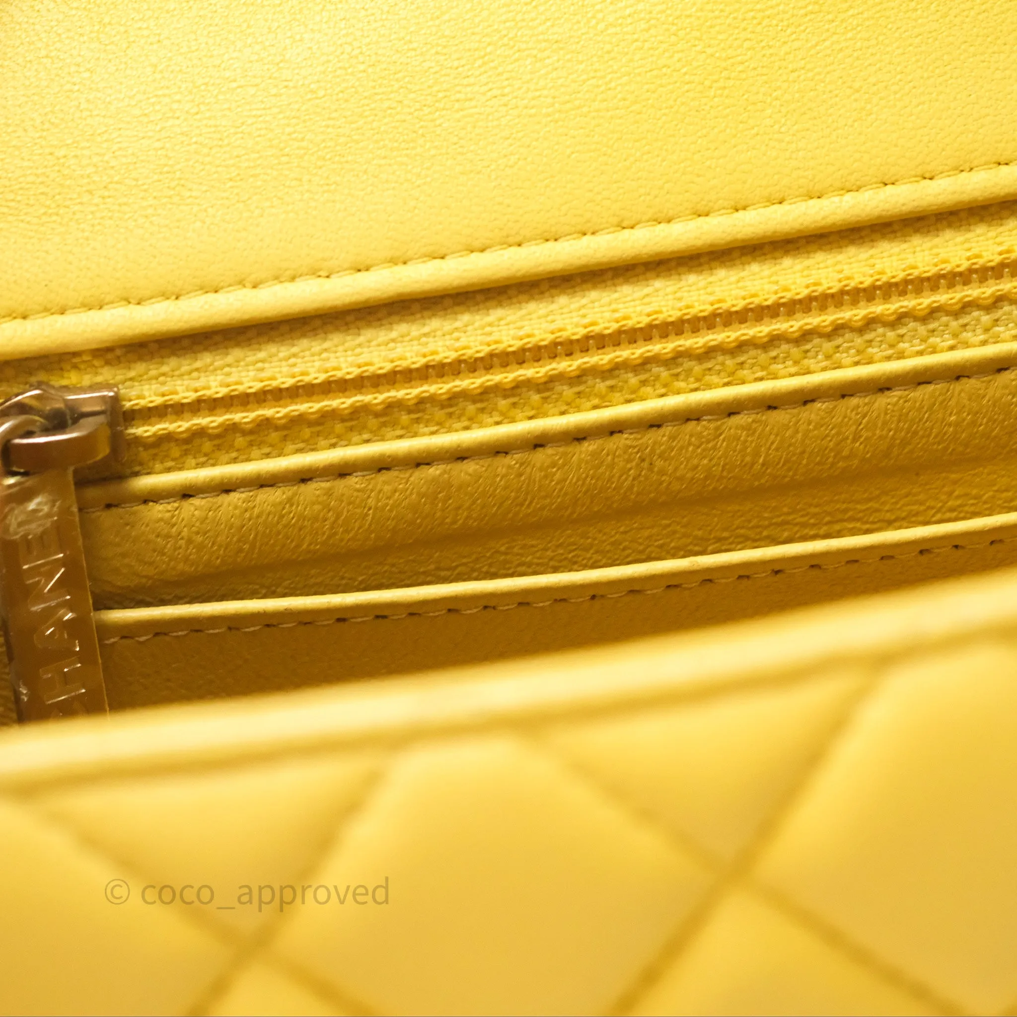 Chanel Quilted Mini Rectangular Flap Tri-Color Orange/Yellow/Pink Lambskin Gold Hardware