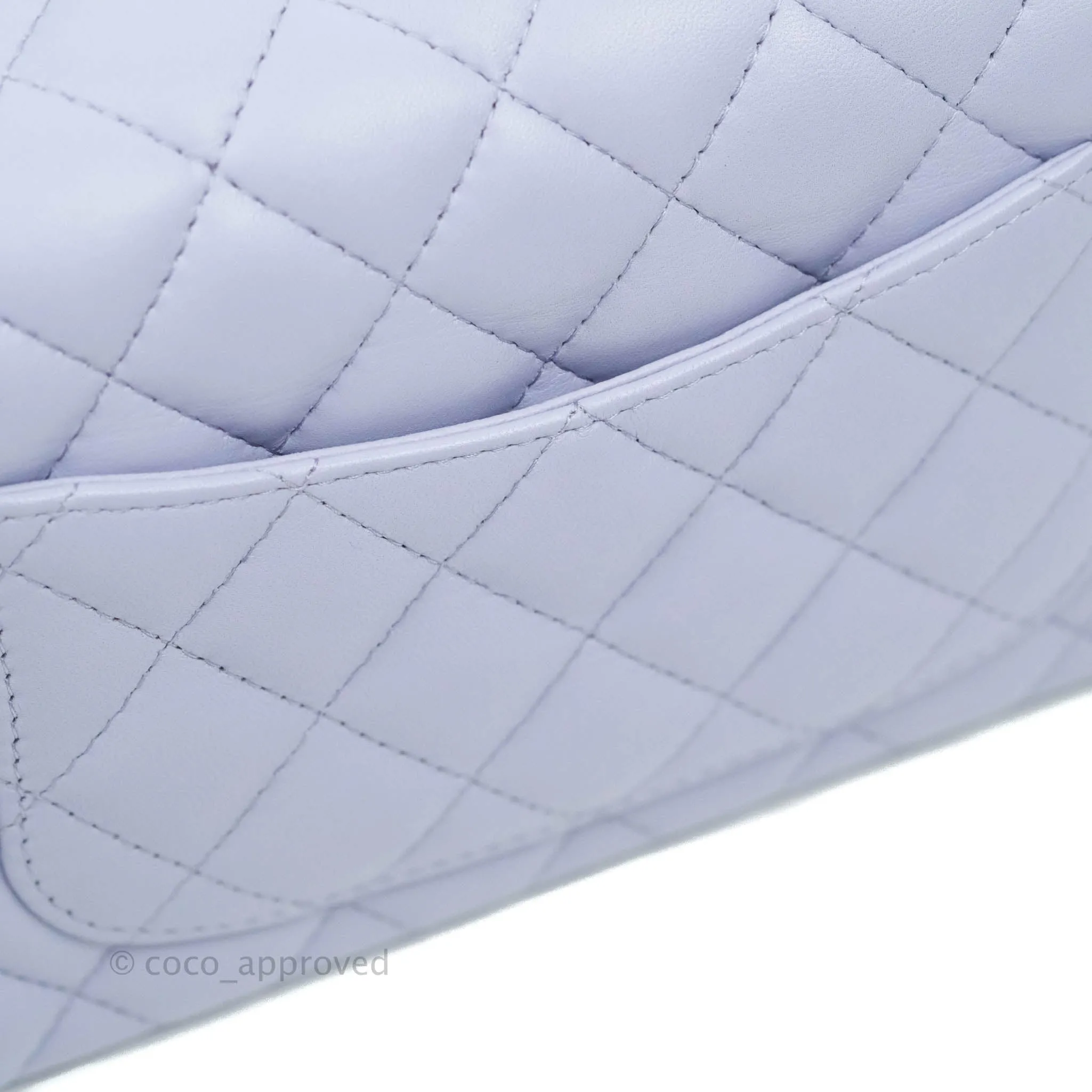 Chanel Quilted Mini Rectangular Lilac Lambskin Gold Hardware 21K