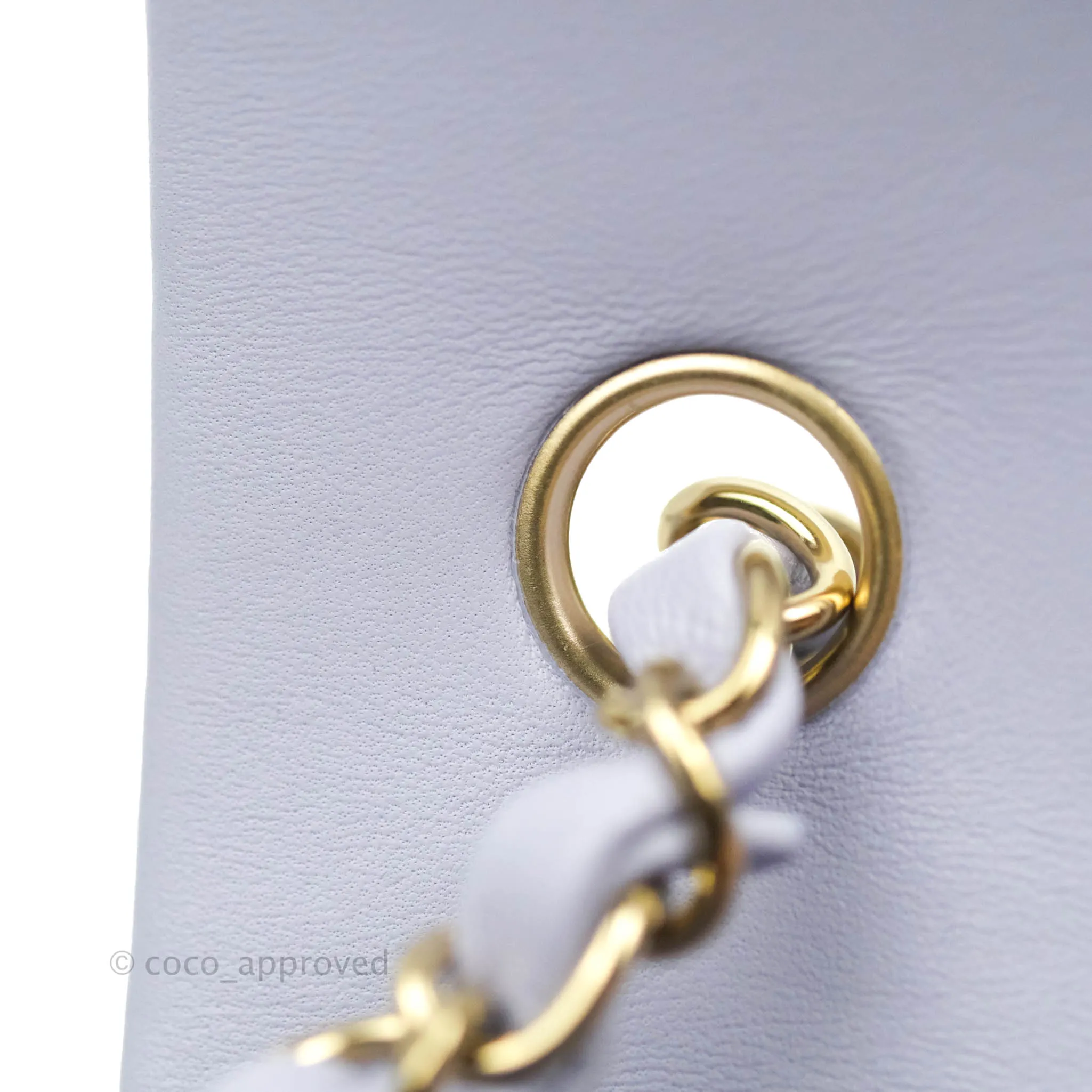 Chanel Quilted Mini Rectangular Lilac Lambskin Gold Hardware 21K