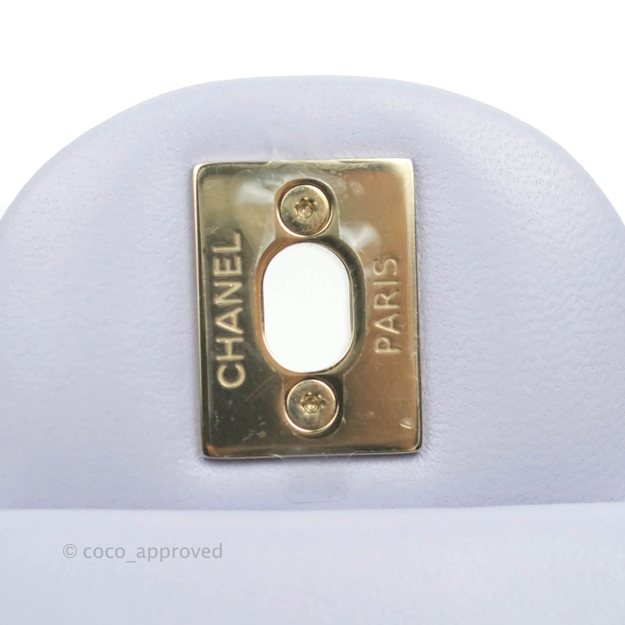 Chanel Quilted Mini Rectangular Lilac Lambskin Gold Hardware 21K