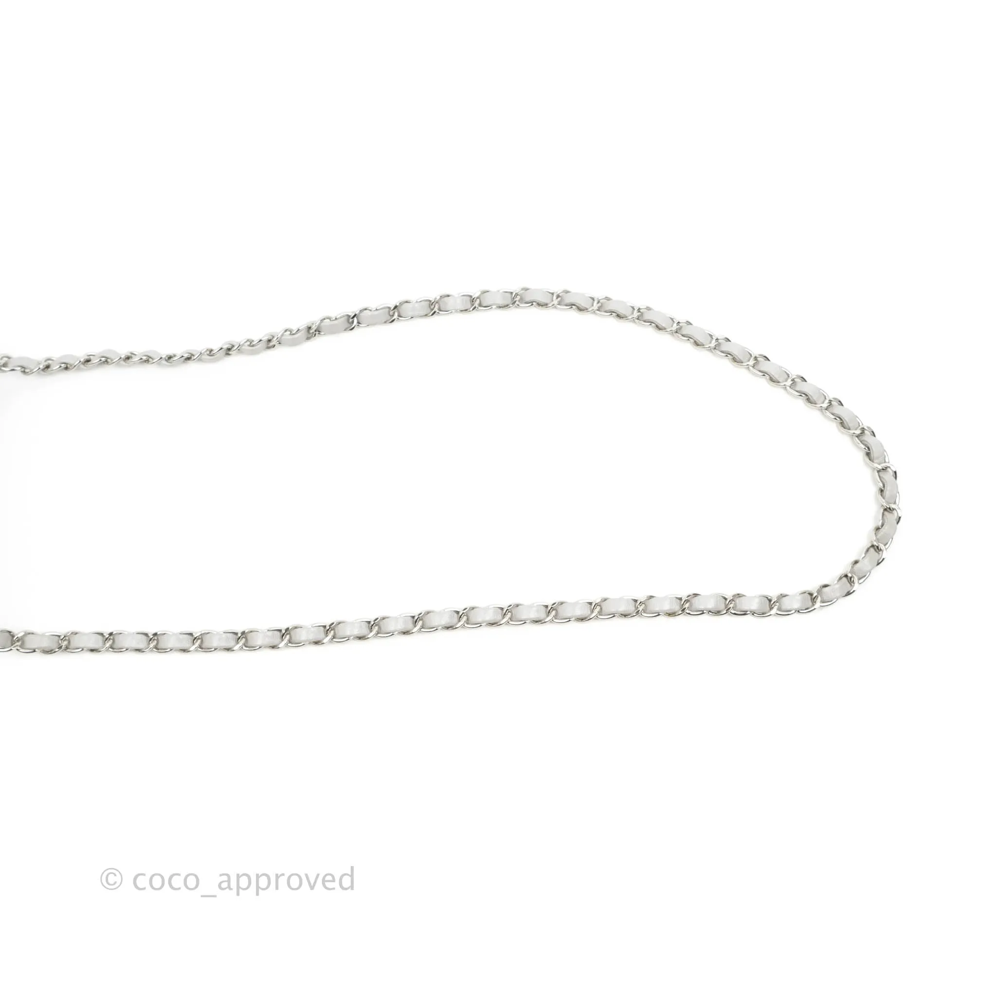 Chanel Quilted Mini Rectangular Silver Lambskin Silver Hardware