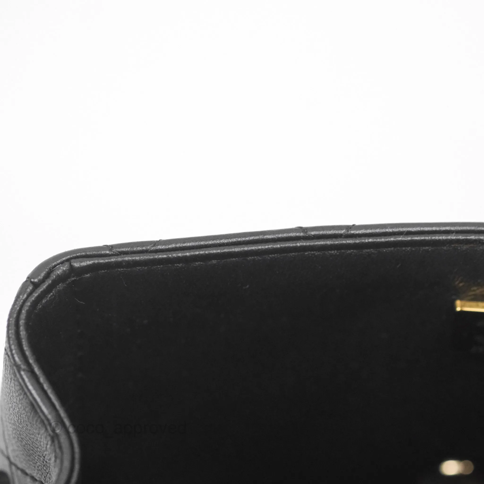 Chanel Quilted Mini Square Flap Black Lambskin Gold Hardware
