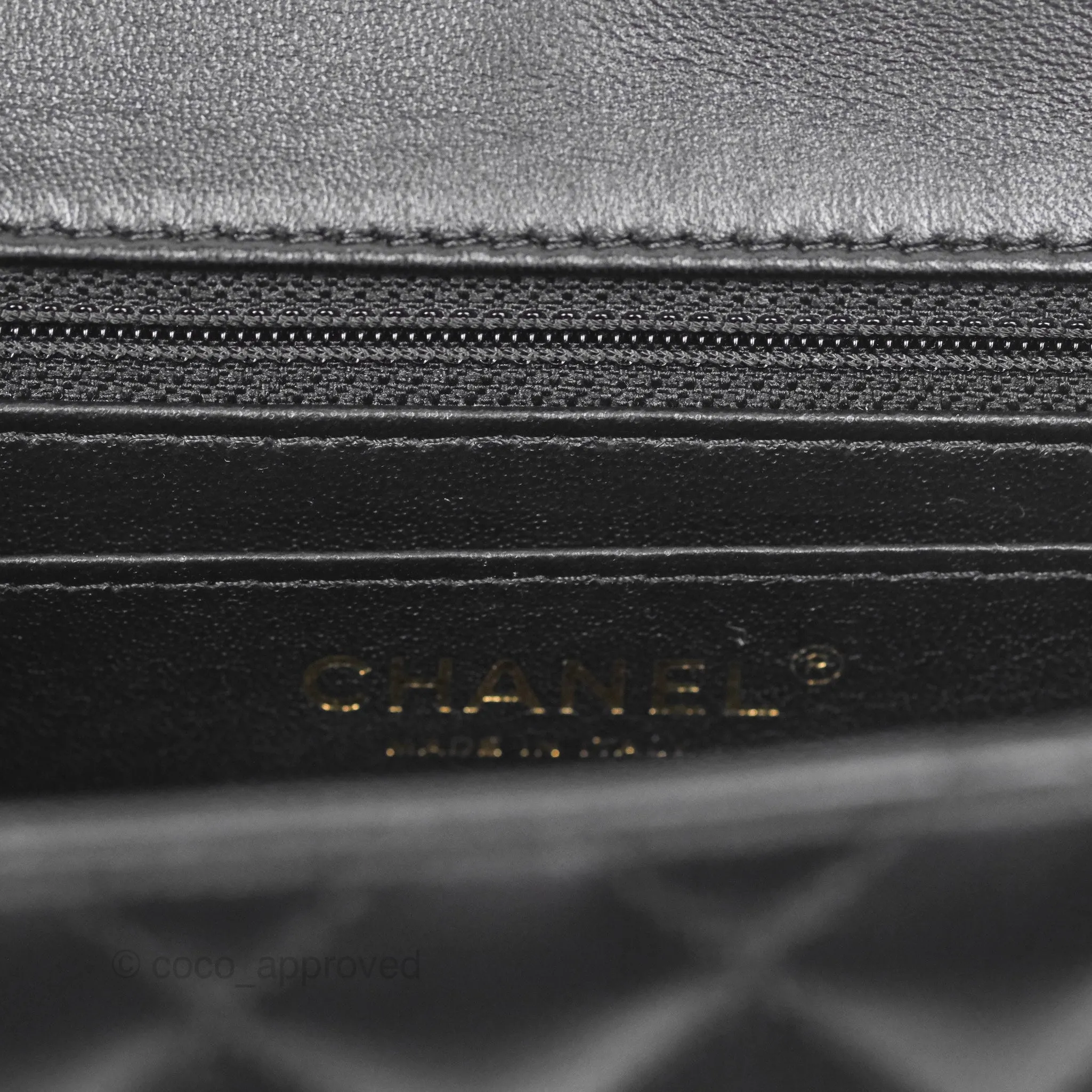 Chanel Quilted Mini Square Flap Black Lambskin Gold Hardware