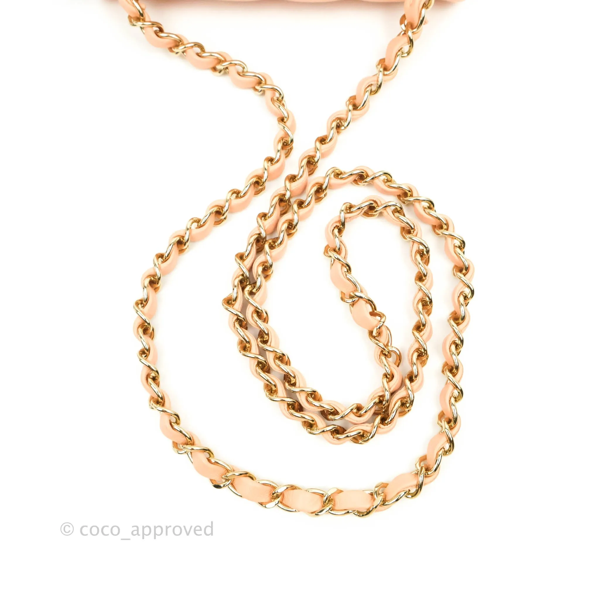 Chanel Quilted Mini Square Light Beige Pink Lambskin Gold Hardware