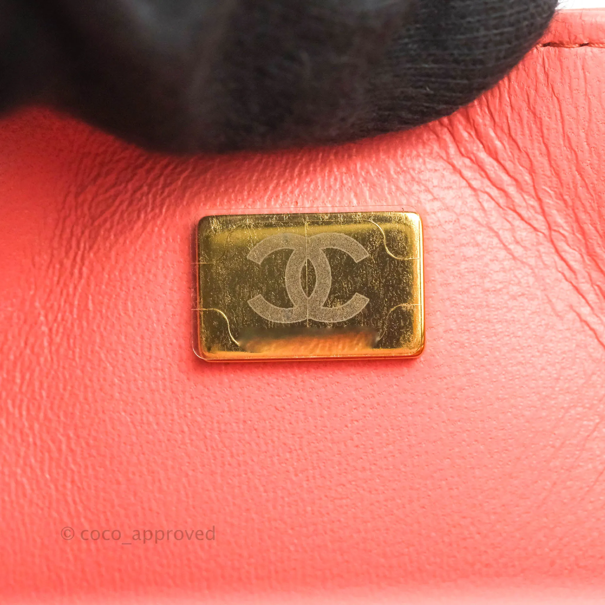 Chanel Quilted Mini Square Pink Lambskin Gold Hardware