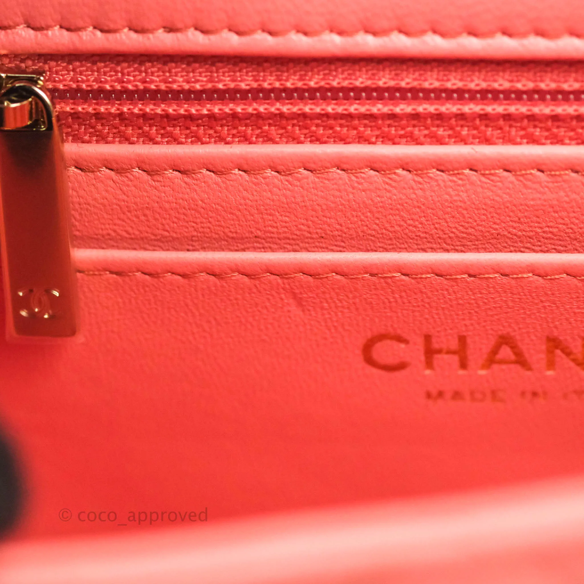 Chanel Quilted Mini Square Pink Lambskin Gold Hardware