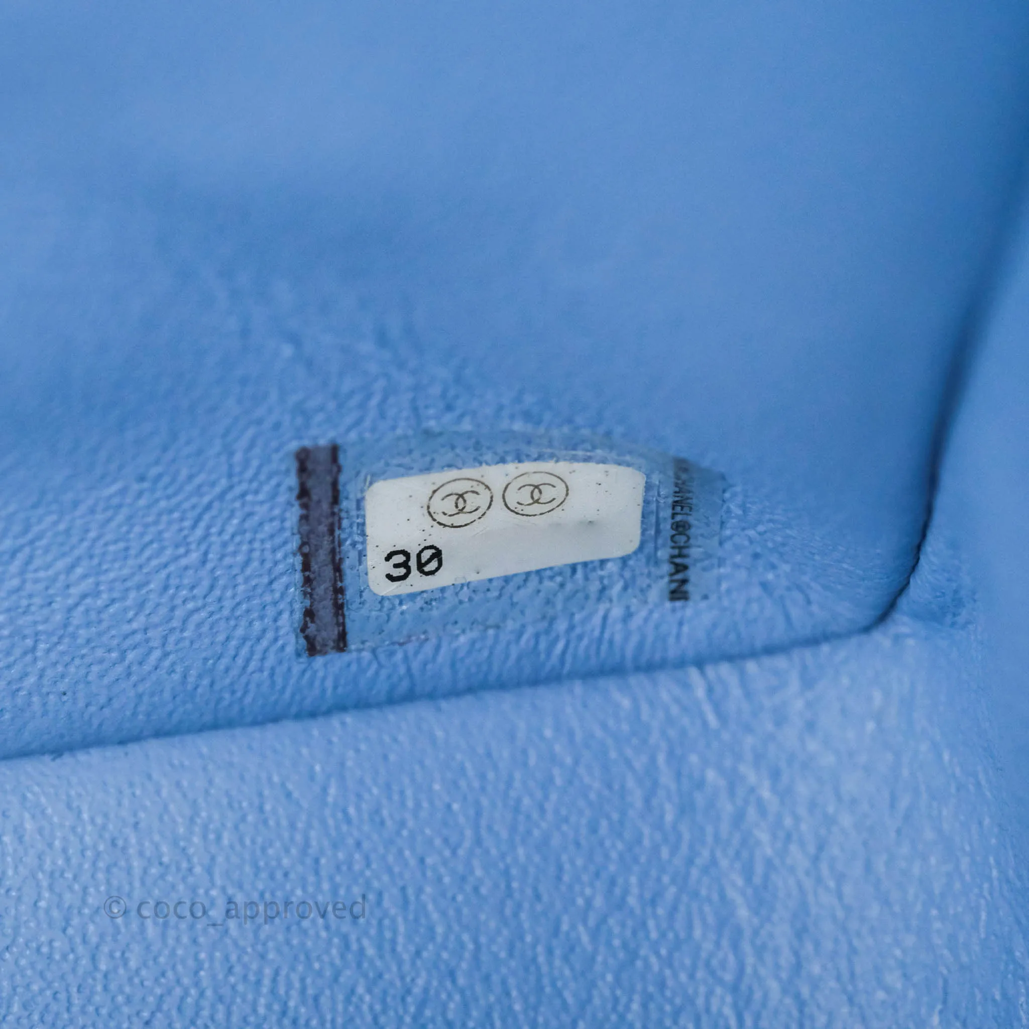 Chanel Quilted Mini Square Sky Blue Lambskin Gold Hardware 21C