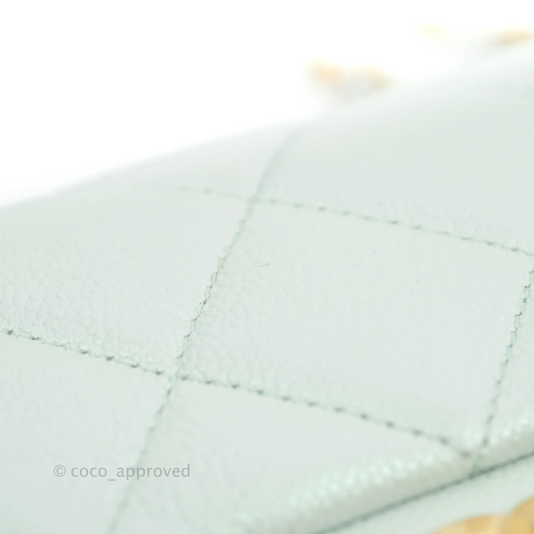 Chanel Quilted My Perfect Mini Iridescent Mint Green Caviar Aged Gold Hardware 21K